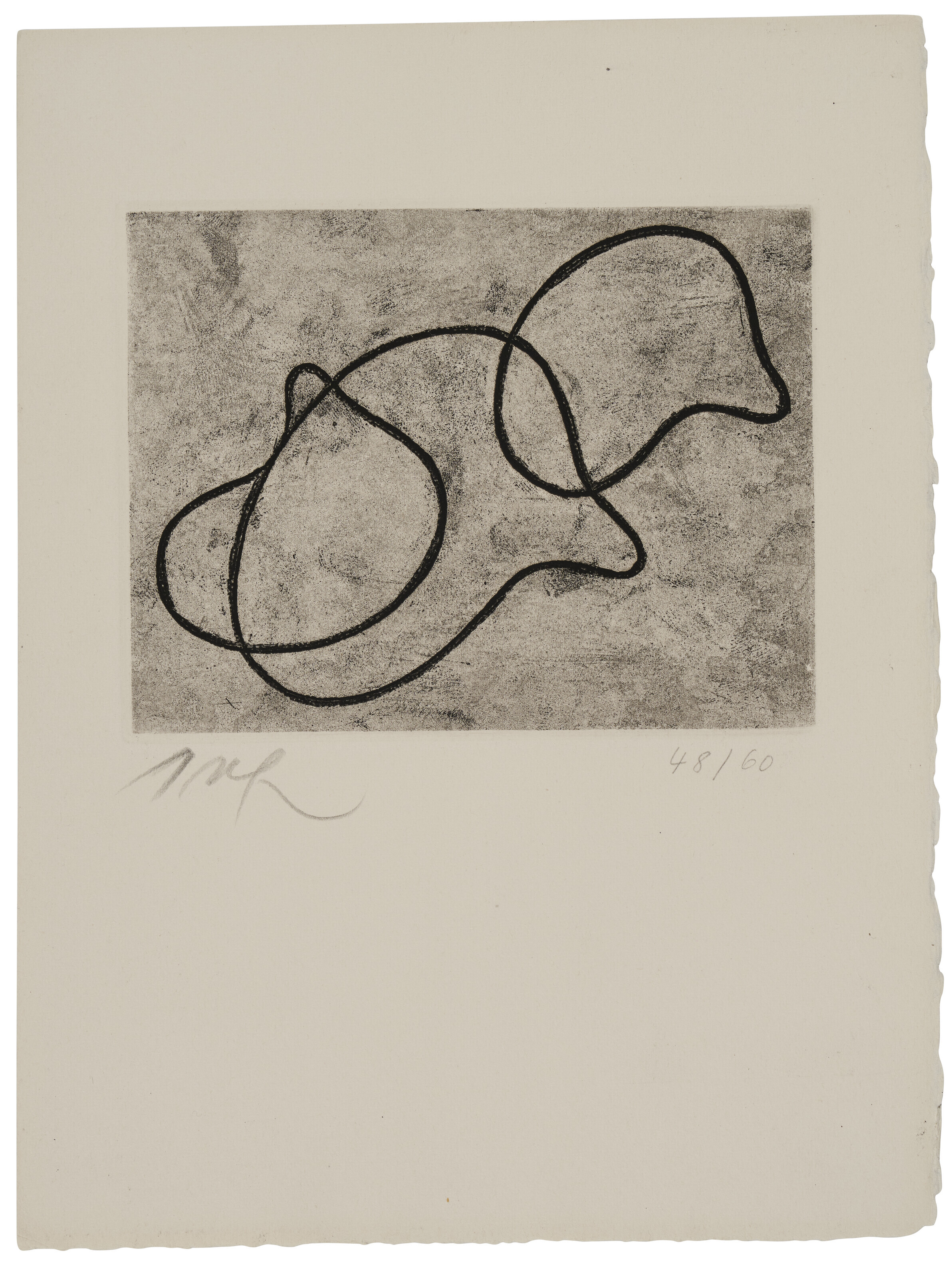 Hans Arp — Без названия, из цикла "Сюрреализм между двумя войнами: Международная антология современной гравюры", том 2, из серии "Предтечи авангарда".