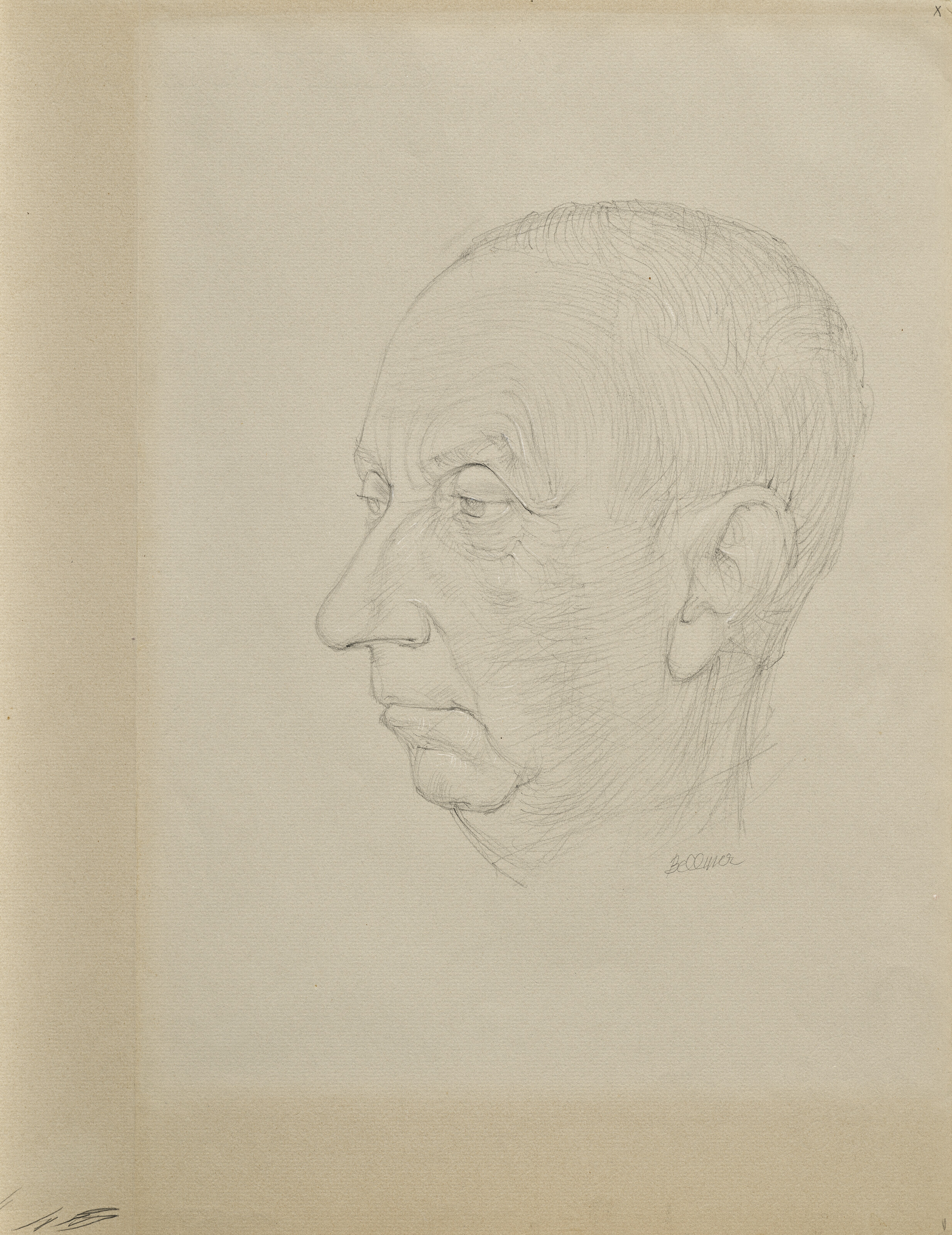 Hans Arp — Портрет Жана (Ганса) Арпа (справа налево)