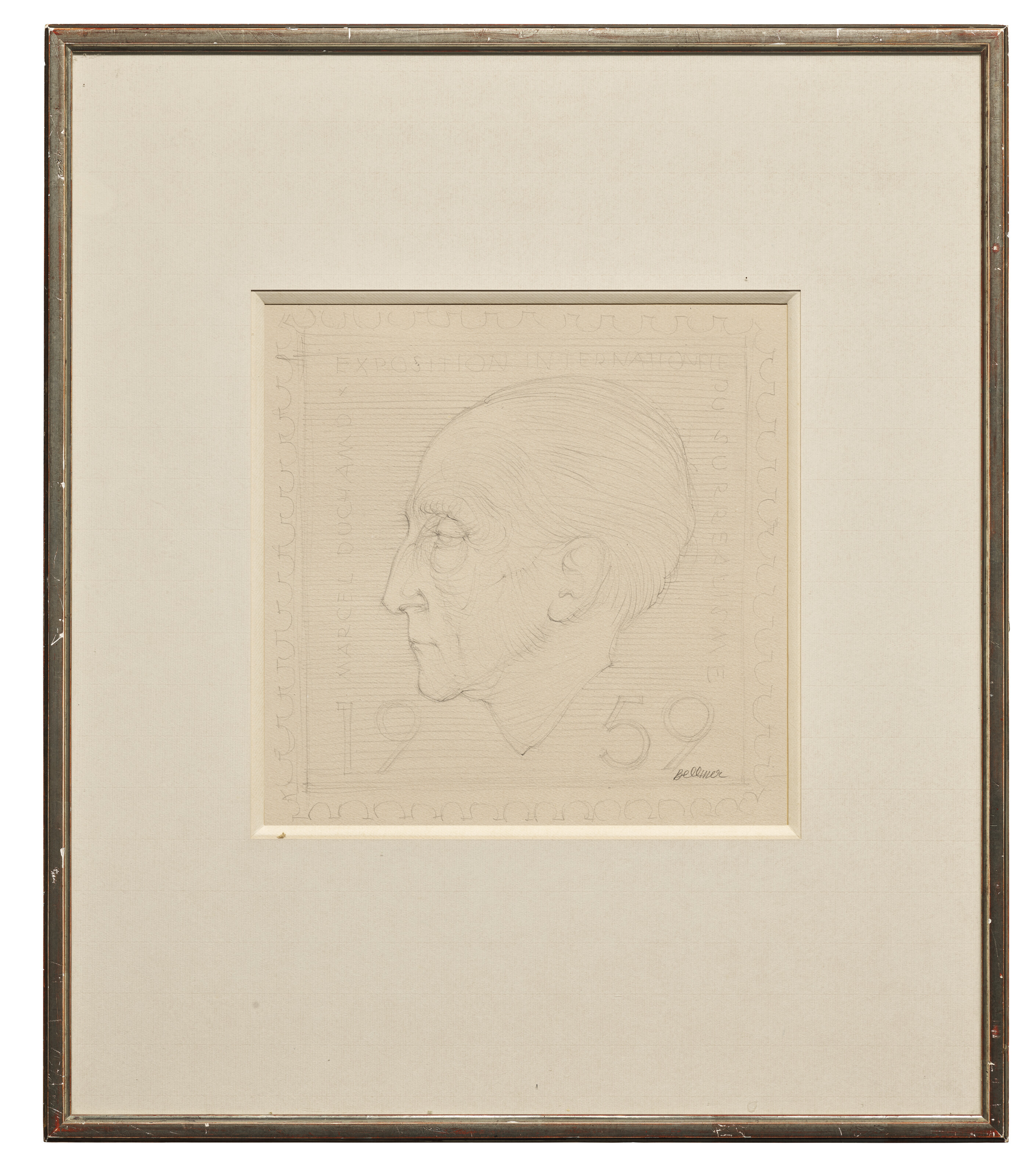 Hans Bellmer — Портрет Марселя Дюшана, проект для выставки "Эрос", 1959, изображение 4