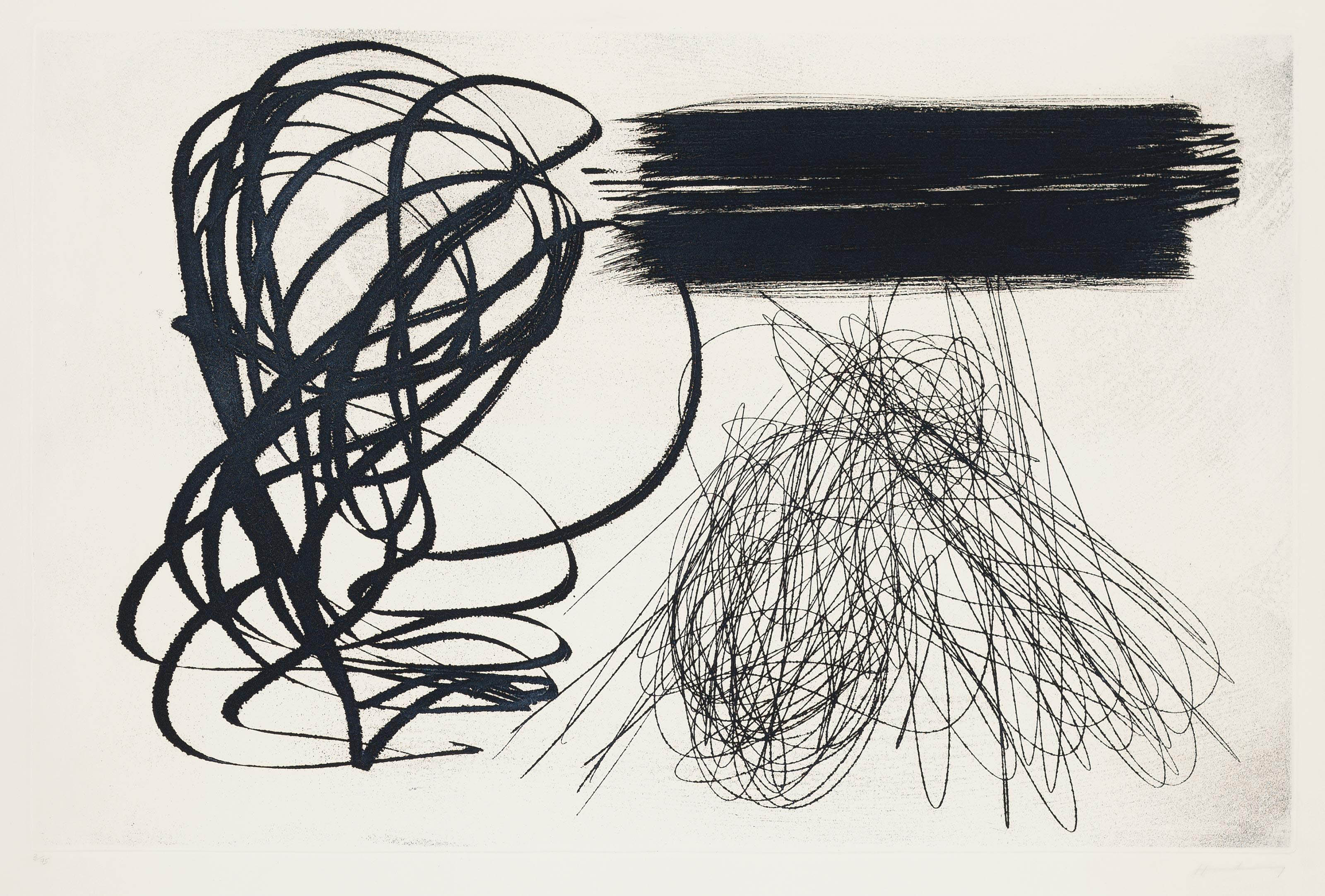 Hans Hartung — 5 агуафуэртес, Лас-Эстампас-де-ла-Комета; Густаво Гили, Барселона, 1971, изображение 3