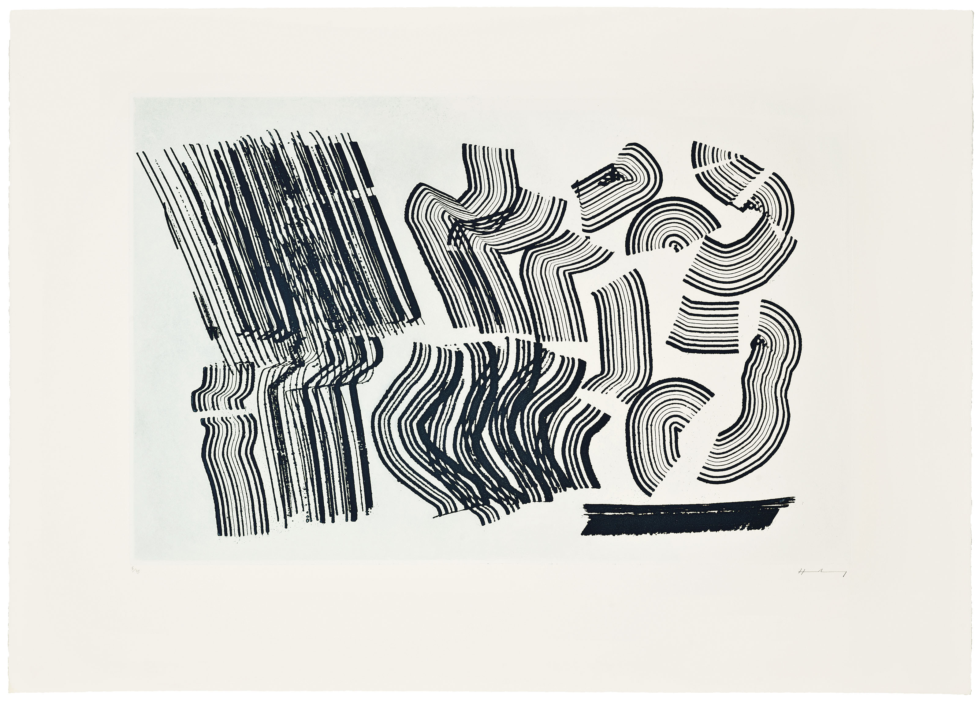 Hans Hartung — 5 агуафуэртес, Лас-Эстампас-де-ла-Комета; Густаво Гили, Барселона, 1971, изображение 2
