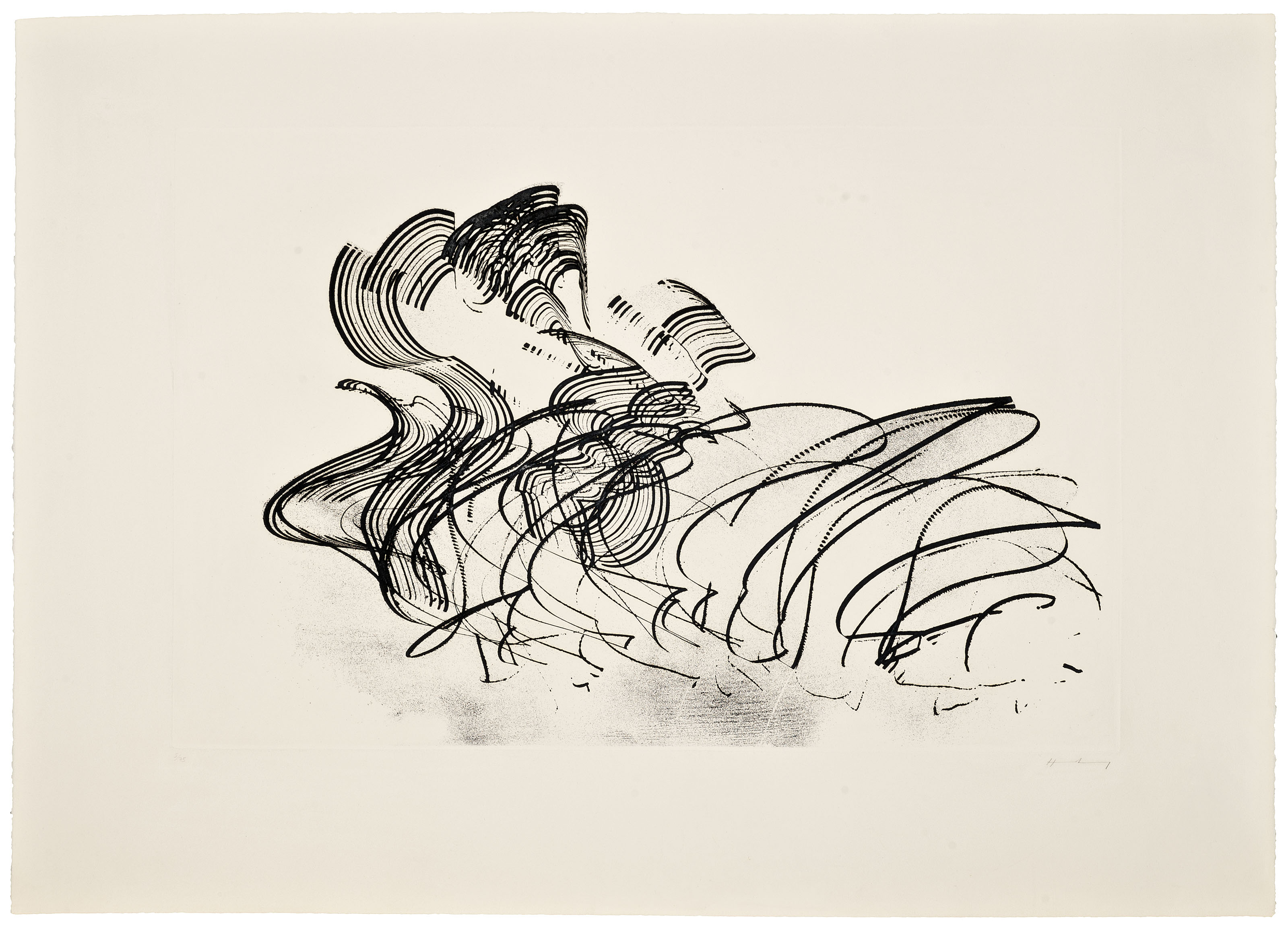 Hans Hartung — 5 агуафуэртес, Лас-Эстампас-де-ла-Комета; Густаво Гили, Барселона, 1971, изображение 3