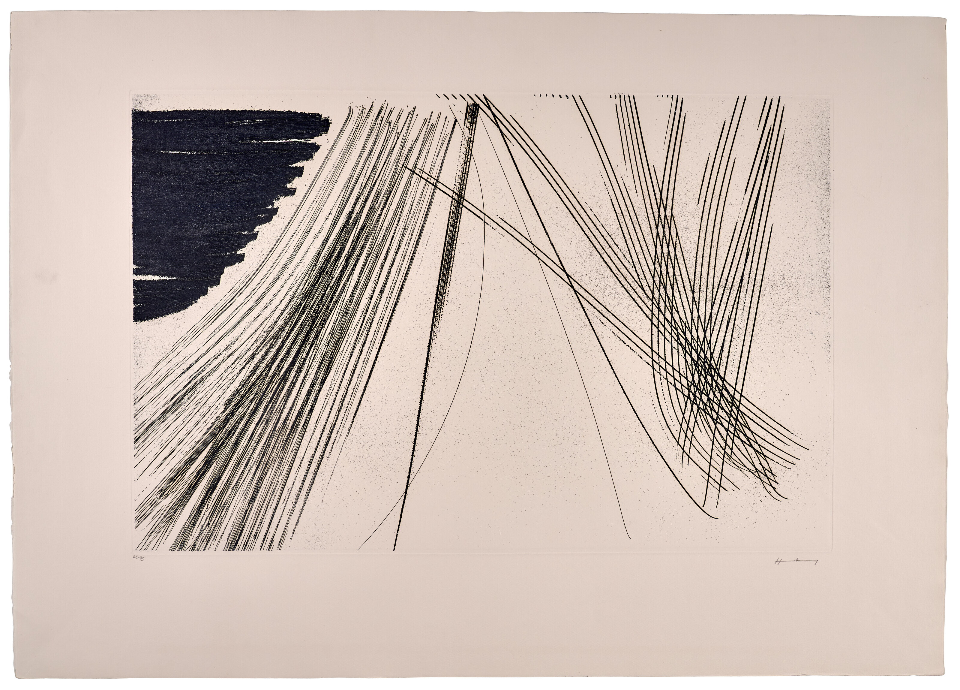 Hans Hartung — Без названия, из Лас-Эстампас-де-ла-Комета