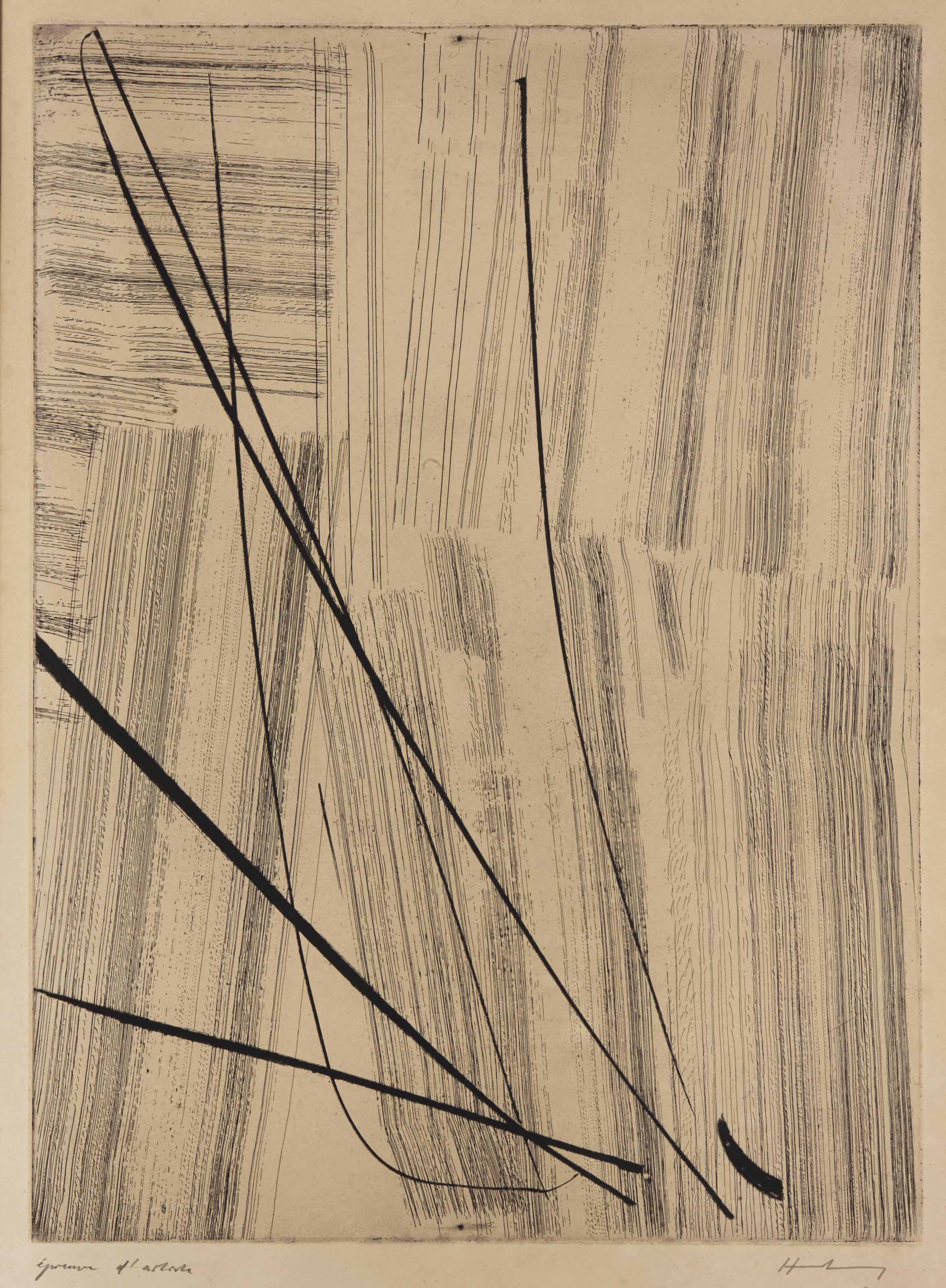 Hans Hartung — Композиция 20 (Schmücking, стр.49)