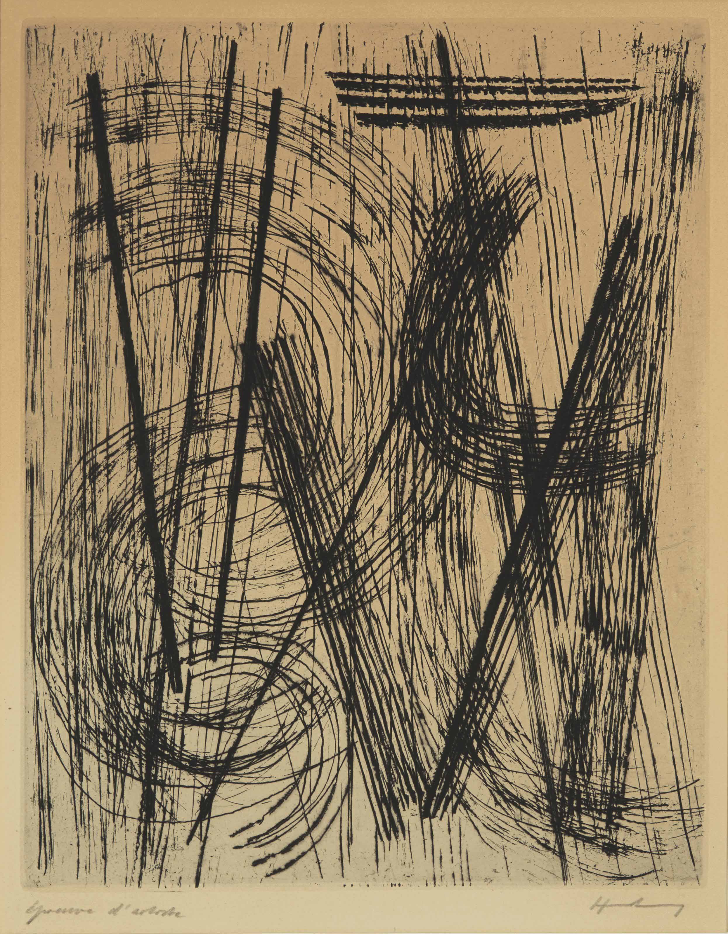 Hans Hartung — Композиция 15 (Schmücking, стр.44)