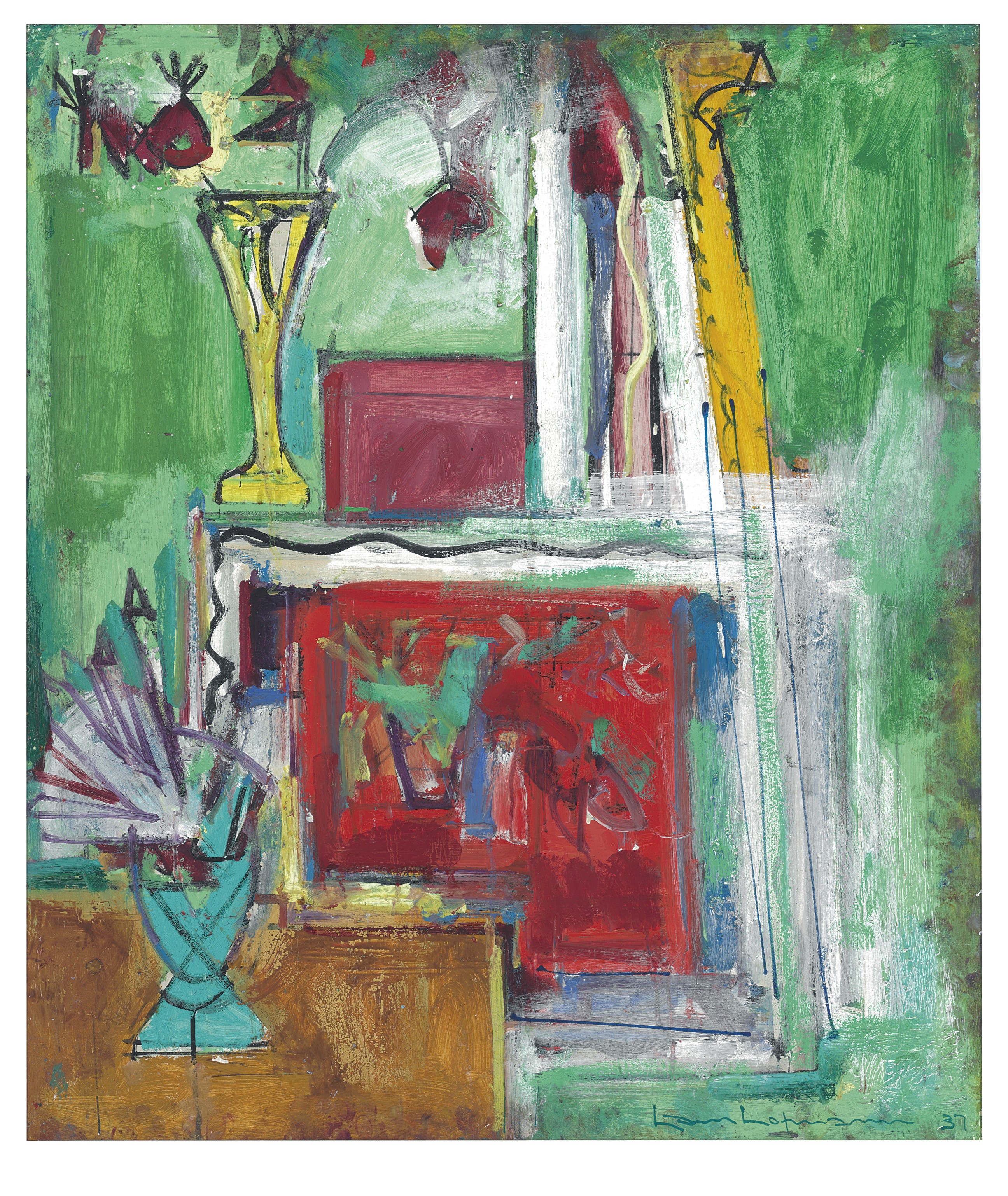 Hans Hofmann — Натюрморт - Желтые шары, изображение 2