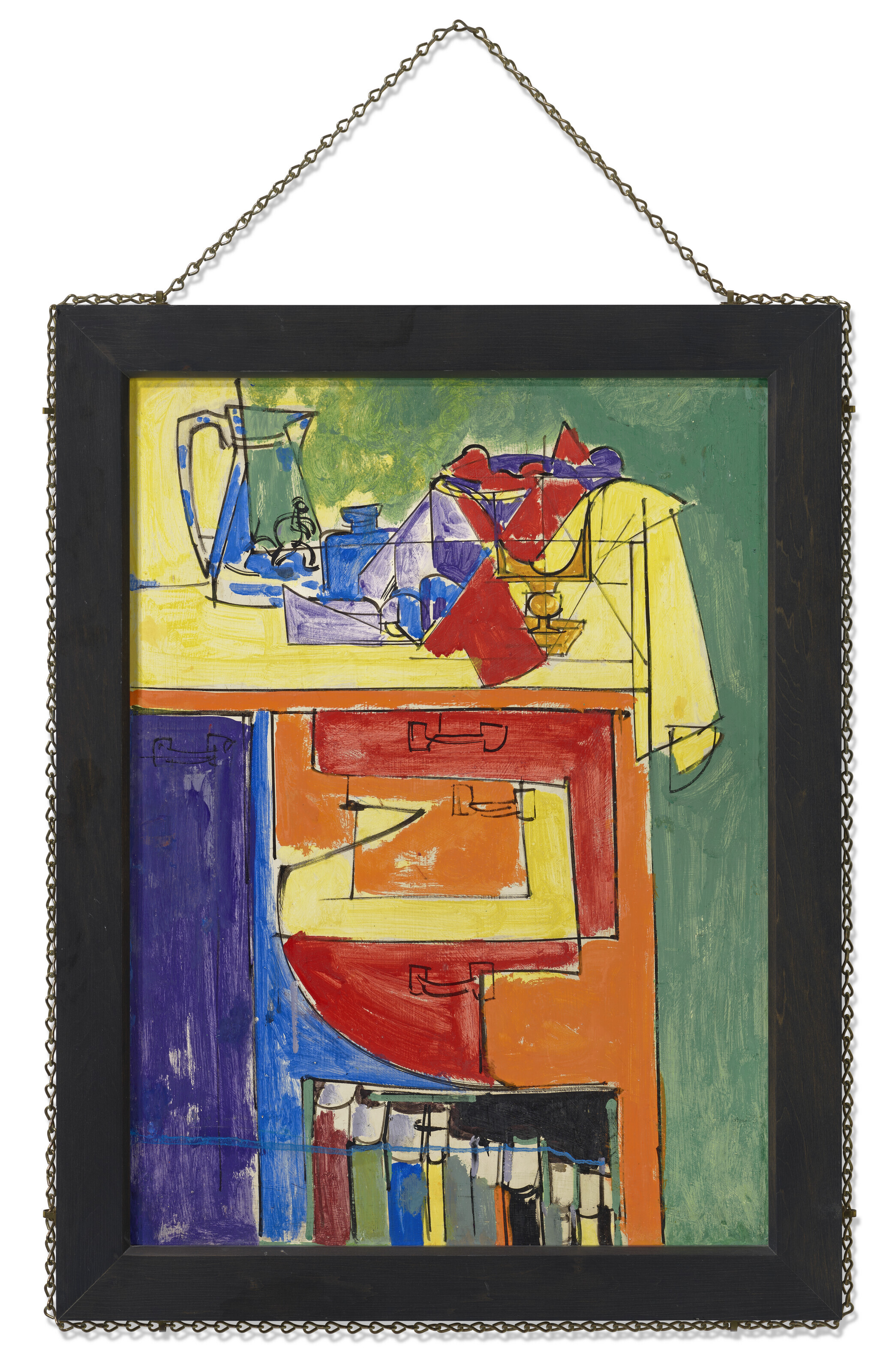 Hans Hofmann — Ваза, мебель и книги, изображение 3