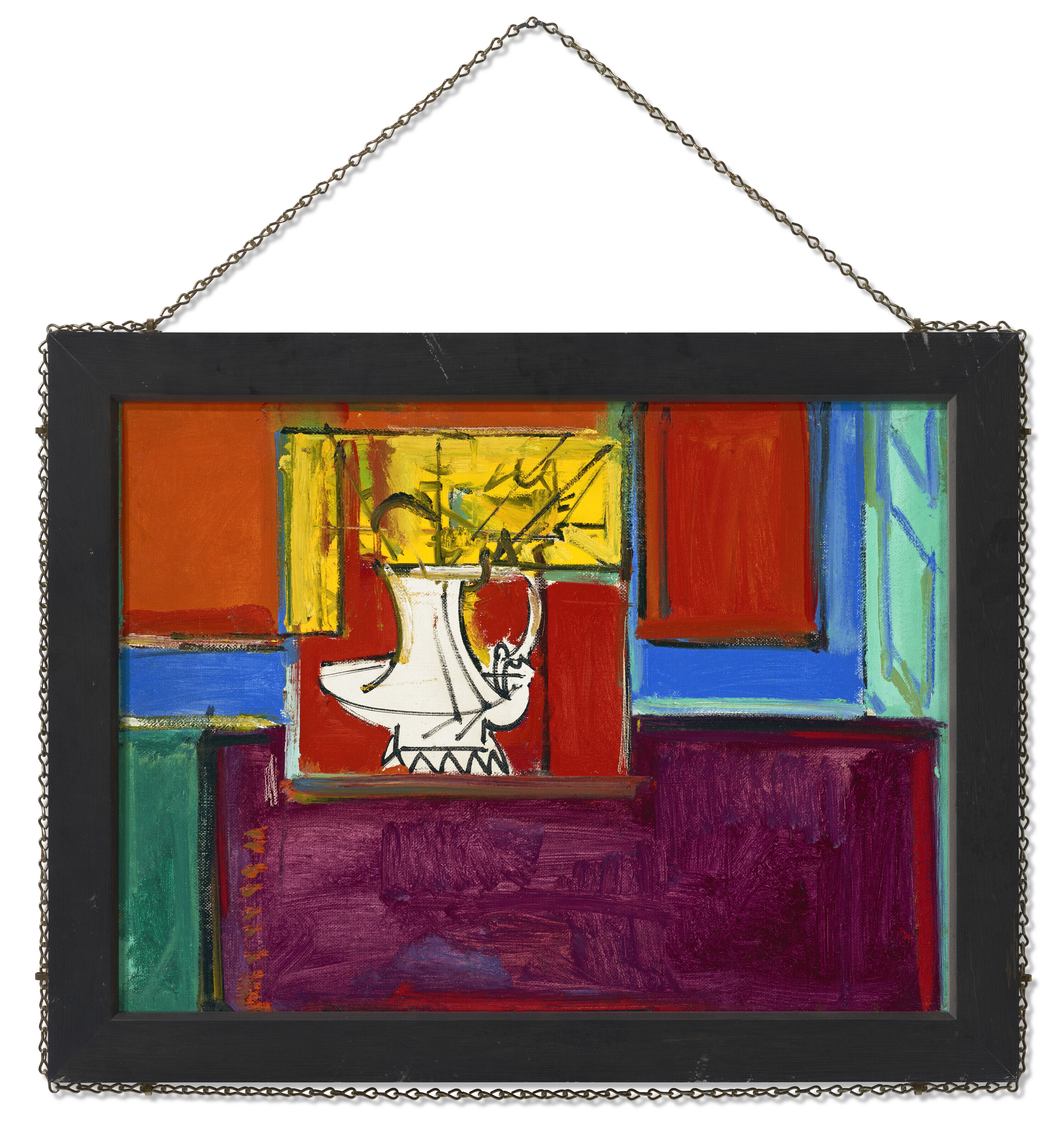 Hans Hofmann — Ваза, мебель и книги, изображение 4