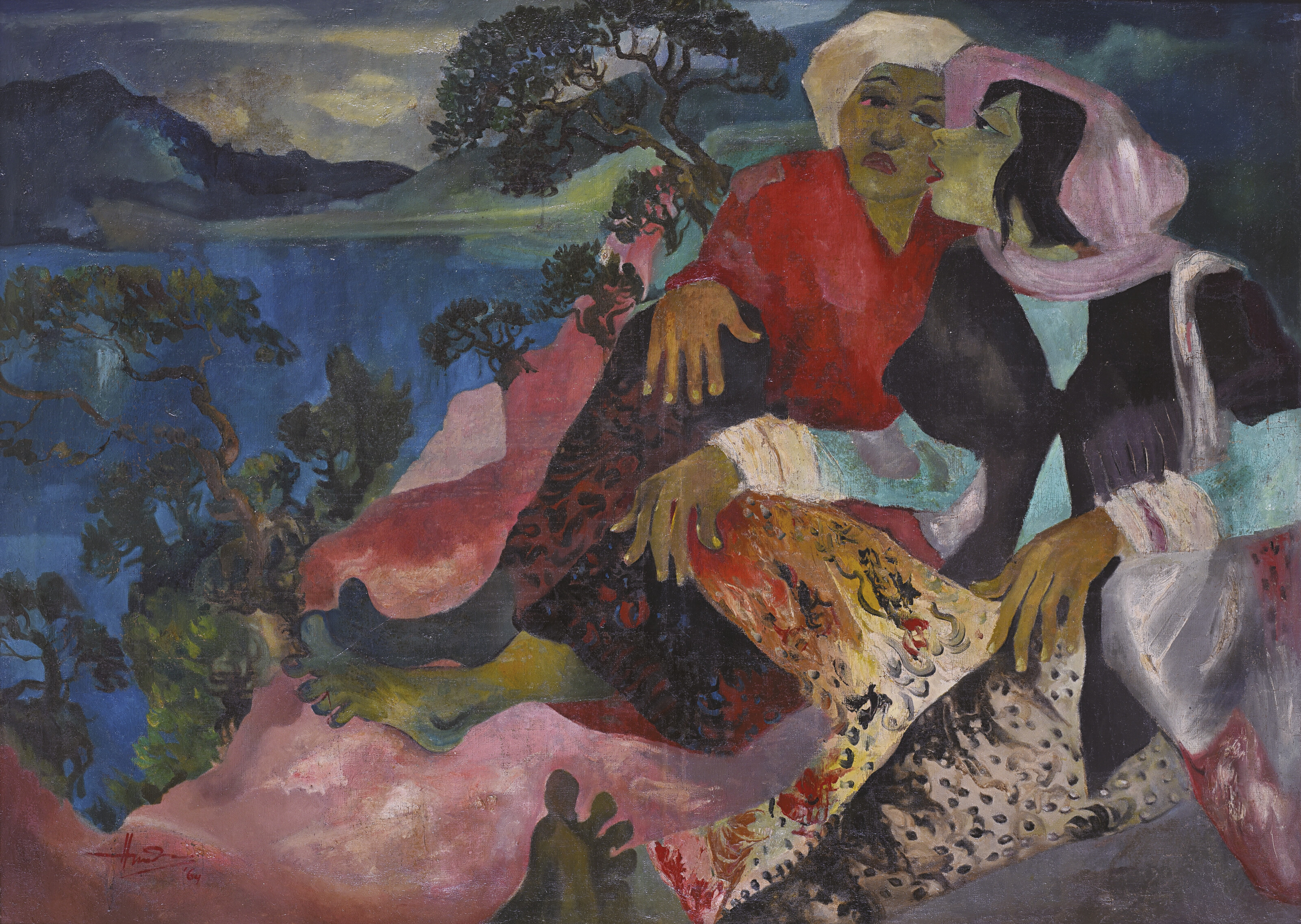 Hendra Gunawan — Две женщины на утесе