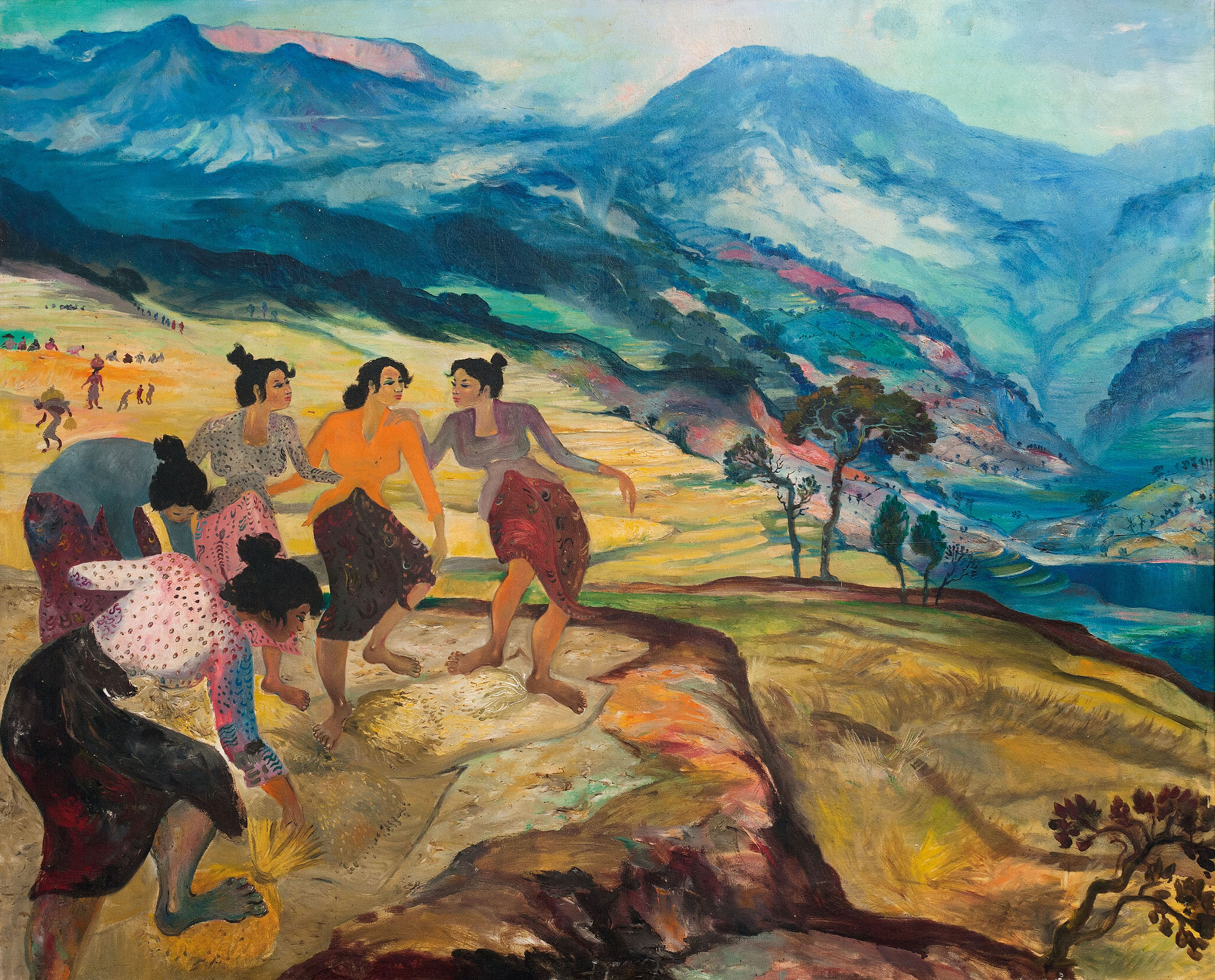 Hendra Gunawan — Женщины В Идиллическом пейзаже
