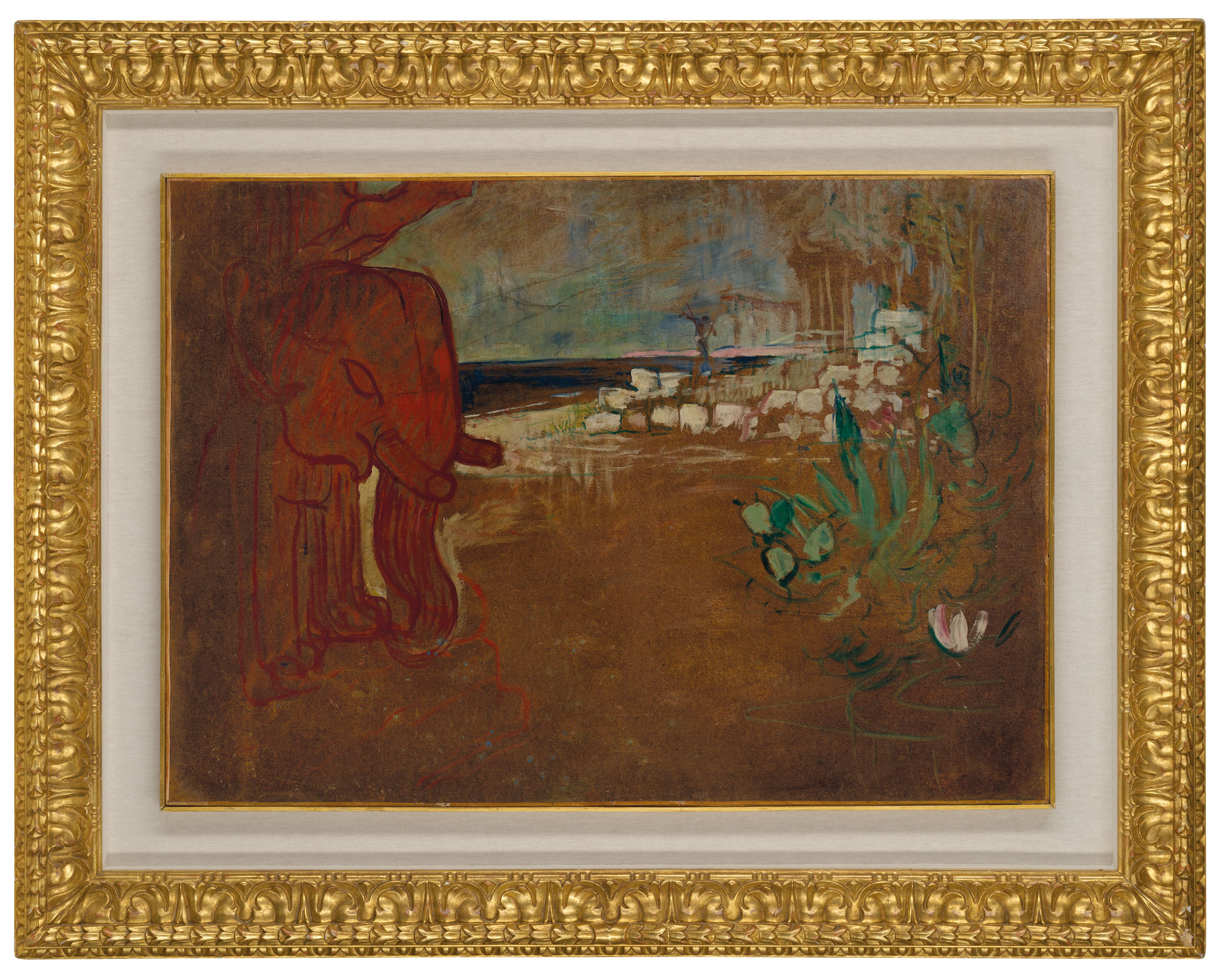 Henri de Toulouse-Lautrec — Индийский декор для "Небесной колесницы", Макет декора для театра творчества, изображение 2
