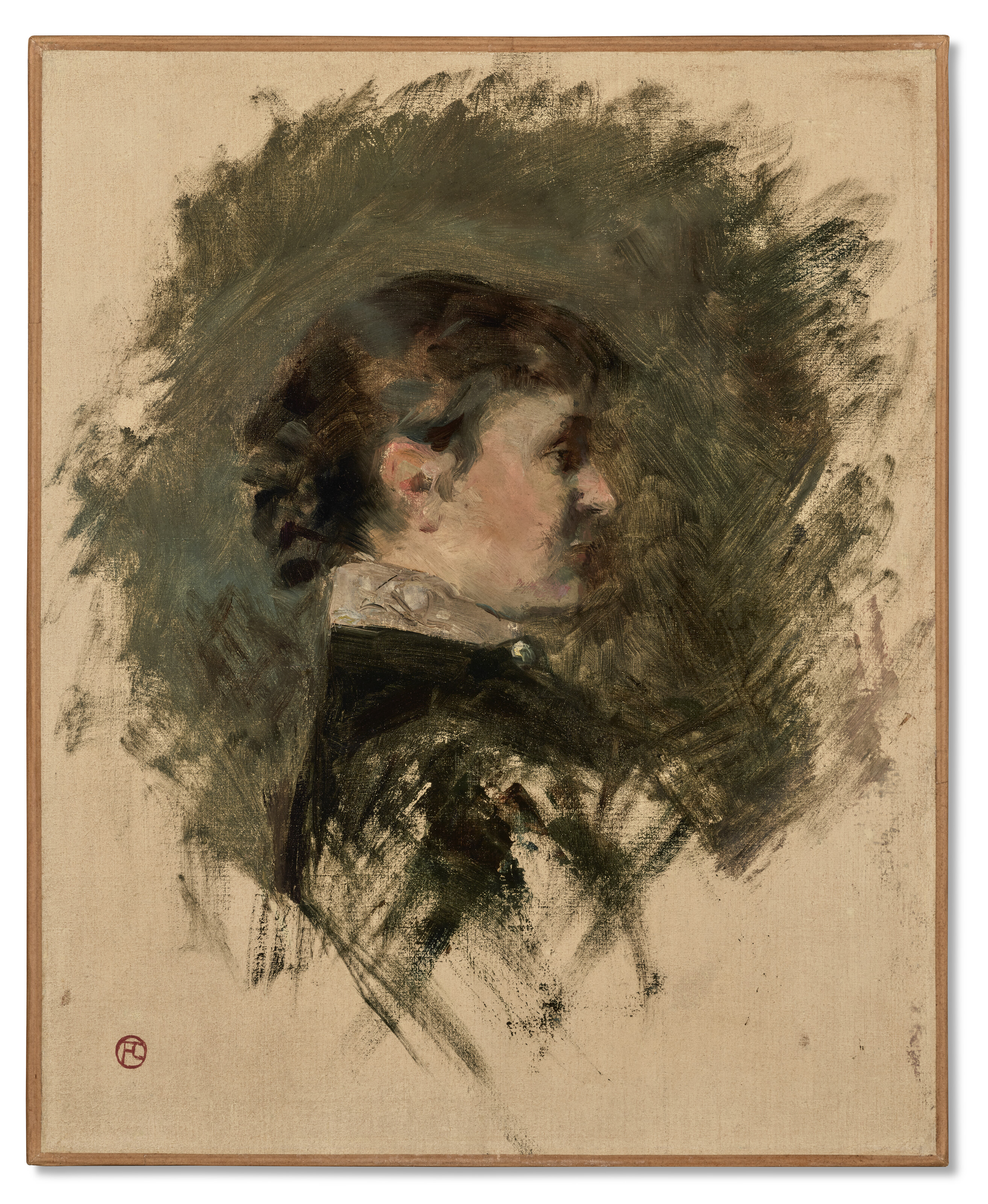 Henri de Toulouse-Lautrec — Тет-а-тет с женским профилем, мадам. Графиня А. де Тулуз-Лотрек, изображение 2