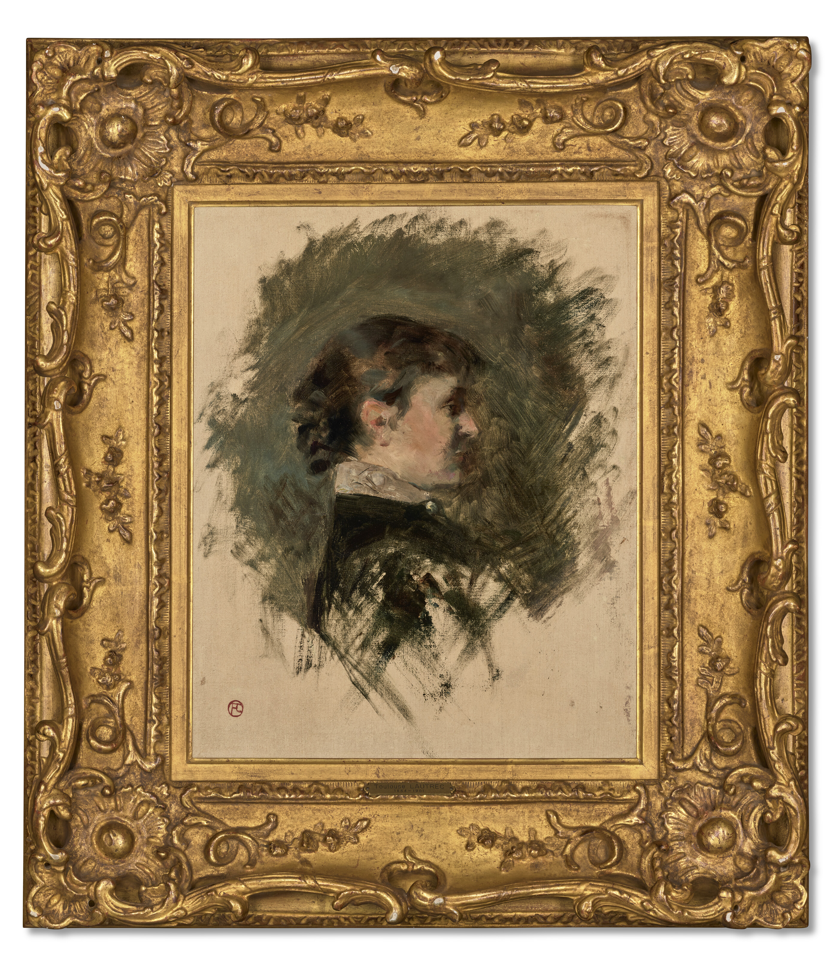 Henri de Toulouse-Lautrec — Тет-а-тет с женским профилем, мадам. Графиня А. де Тулуз-Лотрек, изображение 4