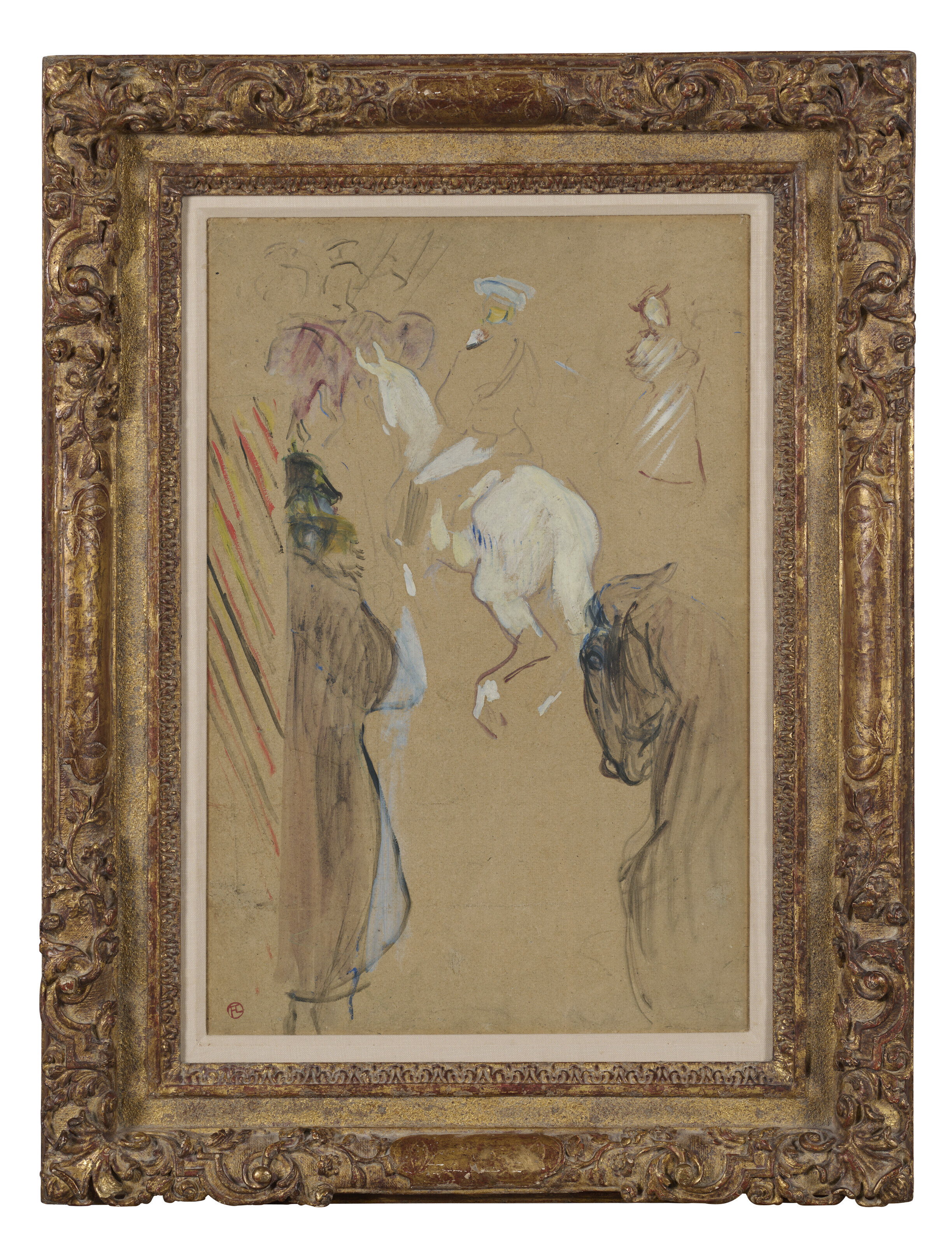 Henri de Toulouse-Lautrec — Вавилонская башня Великого (справа налево) ; Этюды (оборотная сторона), изображение 2