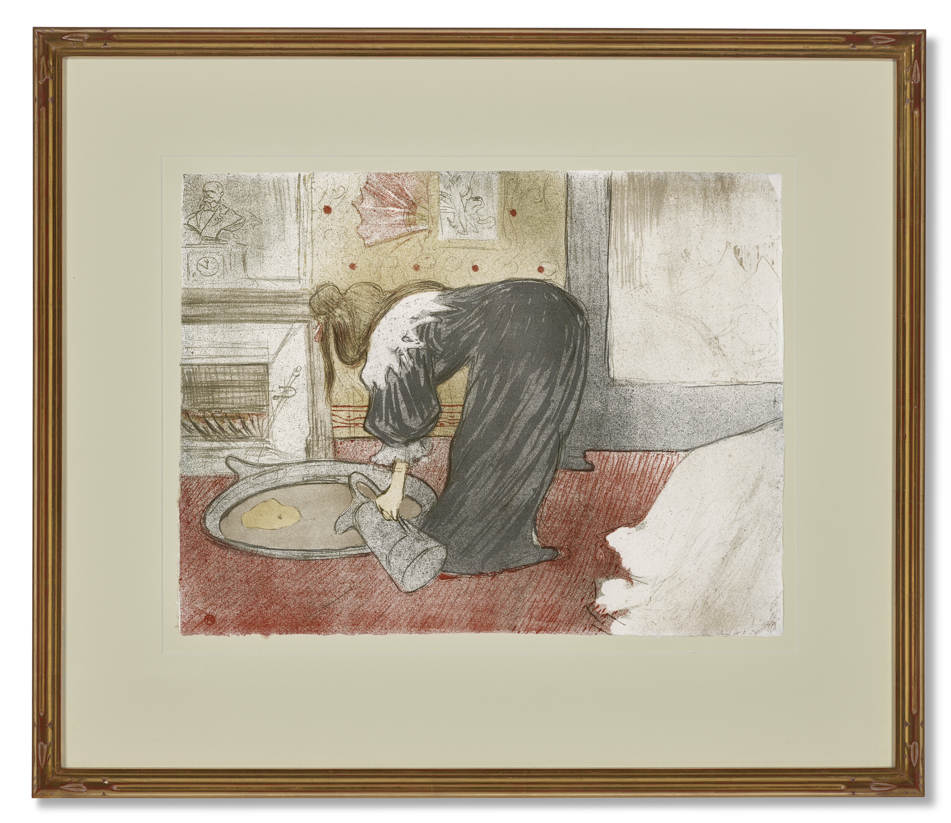 Henri de Toulouse-Lautrec — Женщина в ванне - Le tub, от Elles, изображение 2