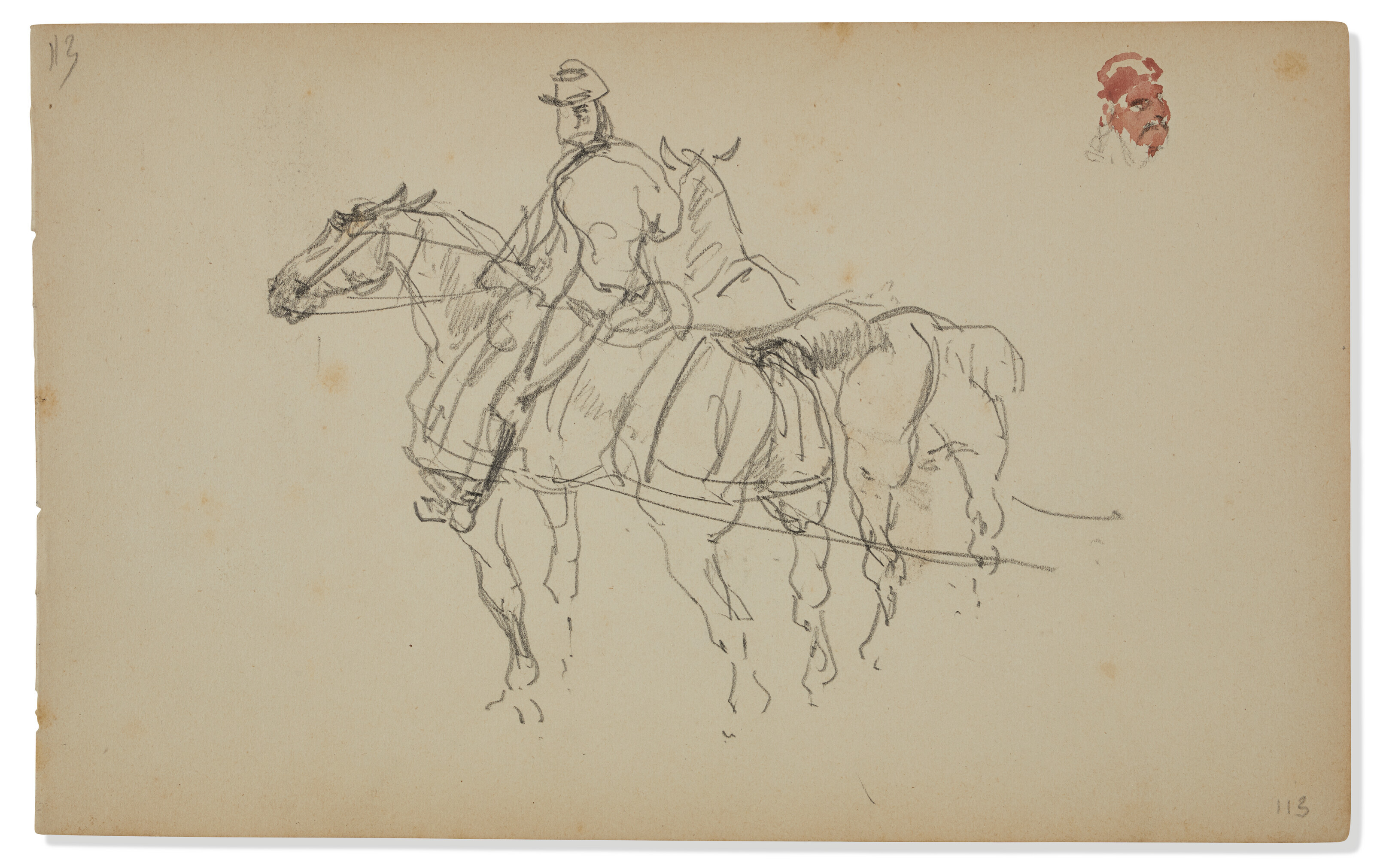 Henri de Toulouse-Lautrec — Солдат в доспехах ( спереди ); Охрана ( сзади ), изображение 2