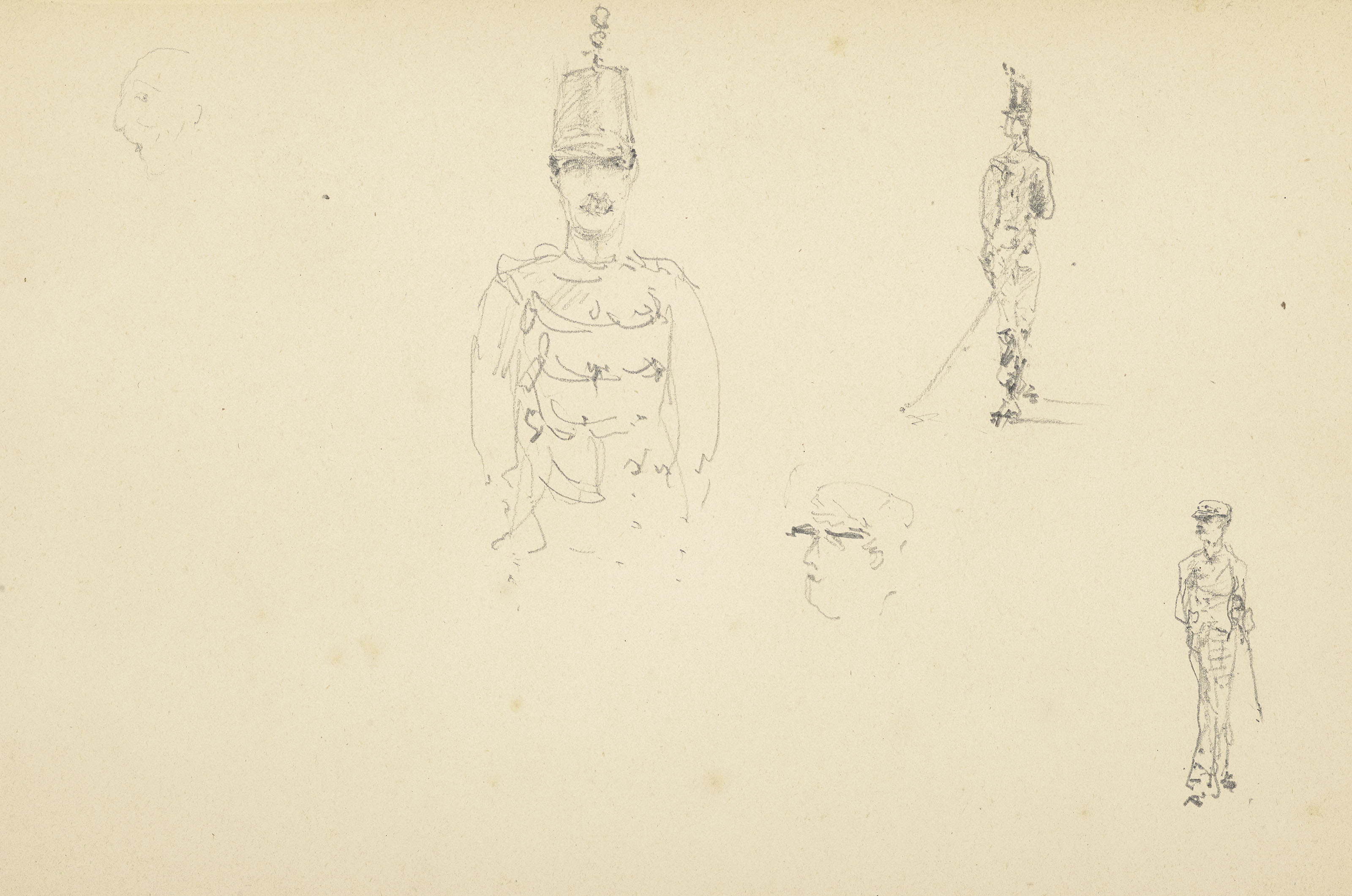 Henri de Toulouse-Lautrec — Этюд кавалеров ( спереди ); Этюд кавалеров и кавалерш в доспехах ( сзади ), изображение 2