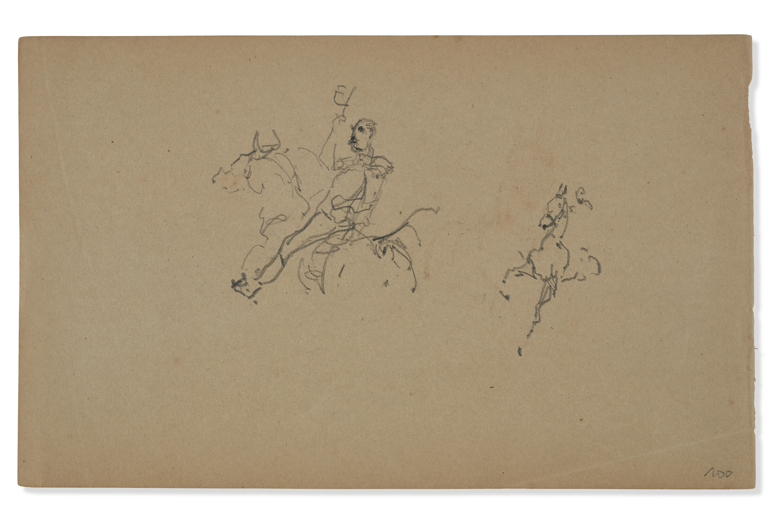 Henri de Toulouse-Lautrec — Кавалер ( справа ); Два этюда ( сзади ), изображение 2