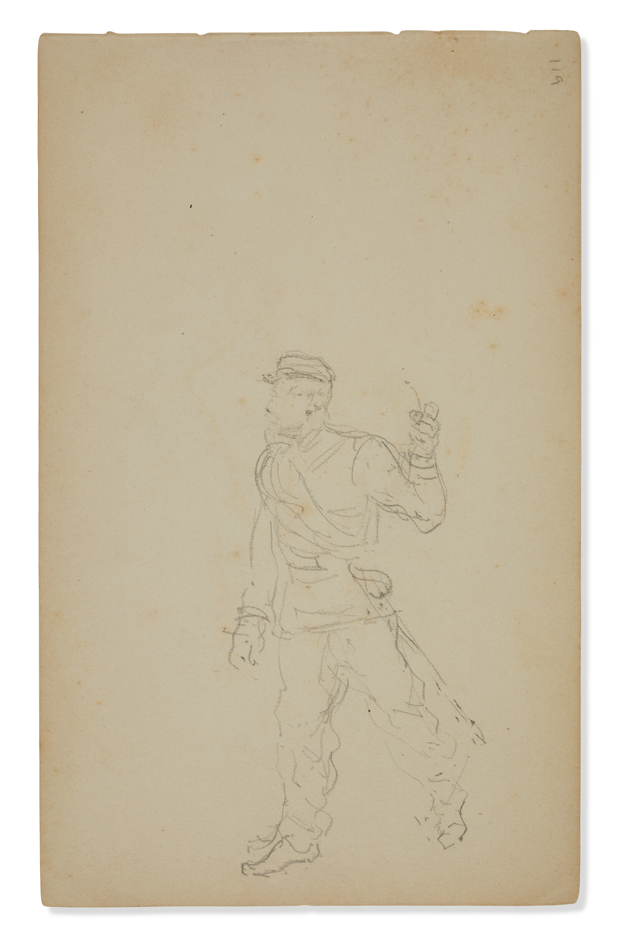 Henri de Toulouse-Lautrec — Два мужских портрета ( спереди ); Солдат ( сзади ), изображение 2