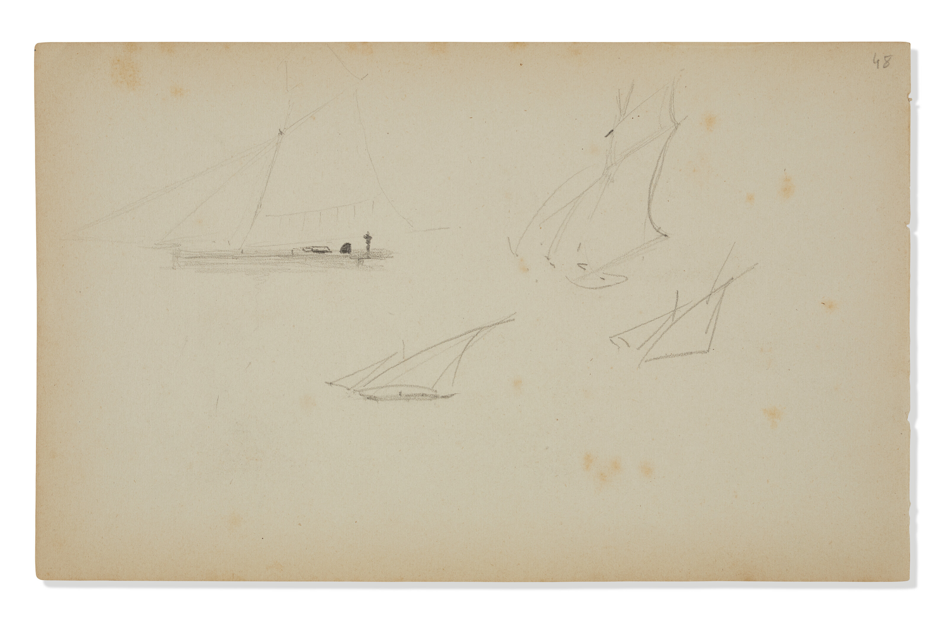 Henri de Toulouse-Lautrec — Этюды о вуалях и шевроле ( спереди ); Эскизы вуалей ( сзади ), изображение 2