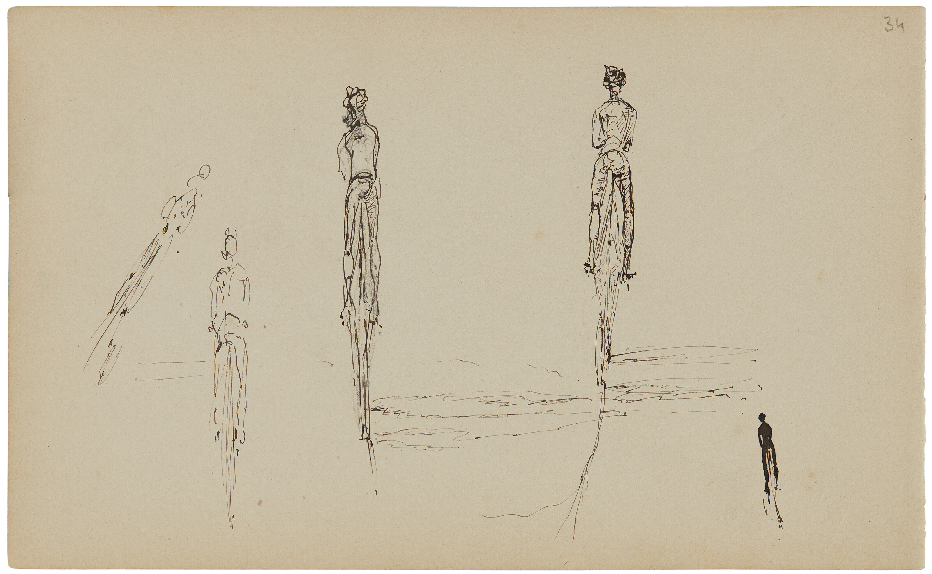 Henri de Toulouse-Lautrec — Любители дыма ( справа ); Приверженцы общественного мнения ( сзади ), изображение 3