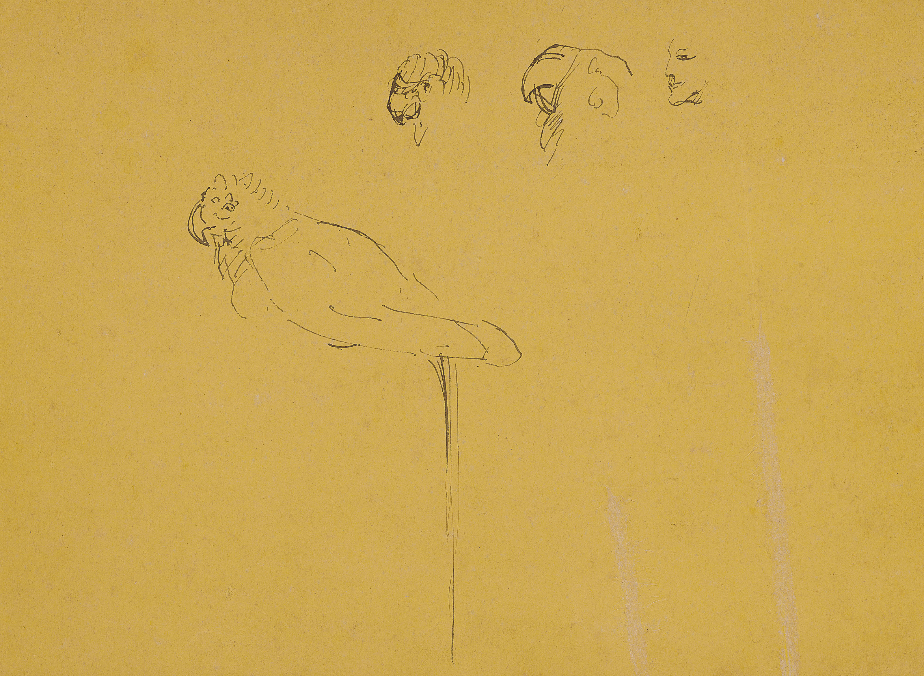 Henri de Toulouse-Lautrec — Этюд с перроками ( справа налево ), изображение 2