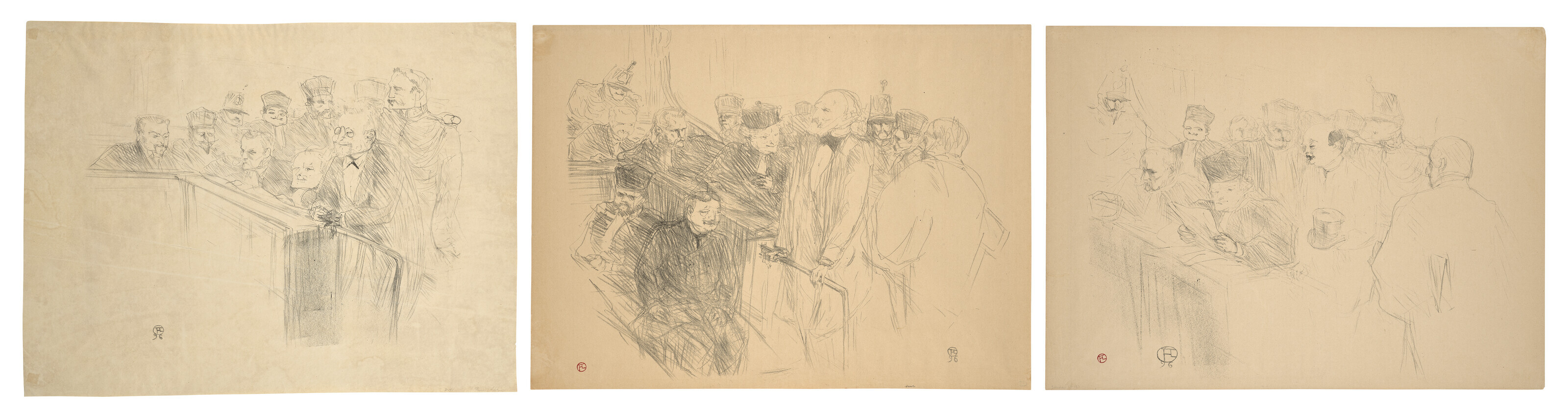 Henri de Toulouse-Lautrec — Позиция Дюпа (i); Позиция Рибо (ii); Позиция Суда (iii); вопросы планирования производства