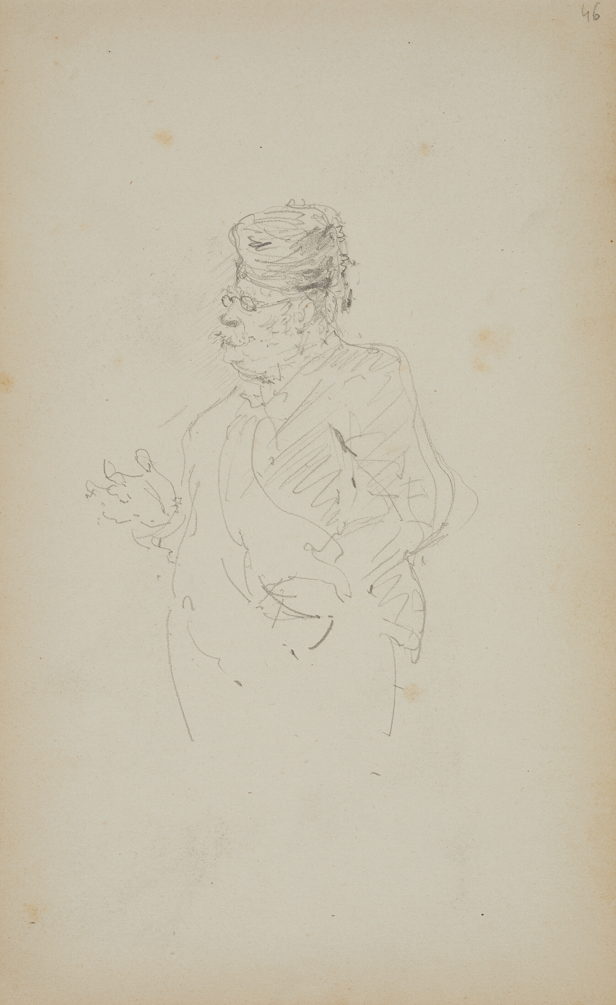 Henri de Toulouse-Lautrec — Мужчина в черном ( сзади ); Этюд с вуалями, марин и кавалер ( сзади )
