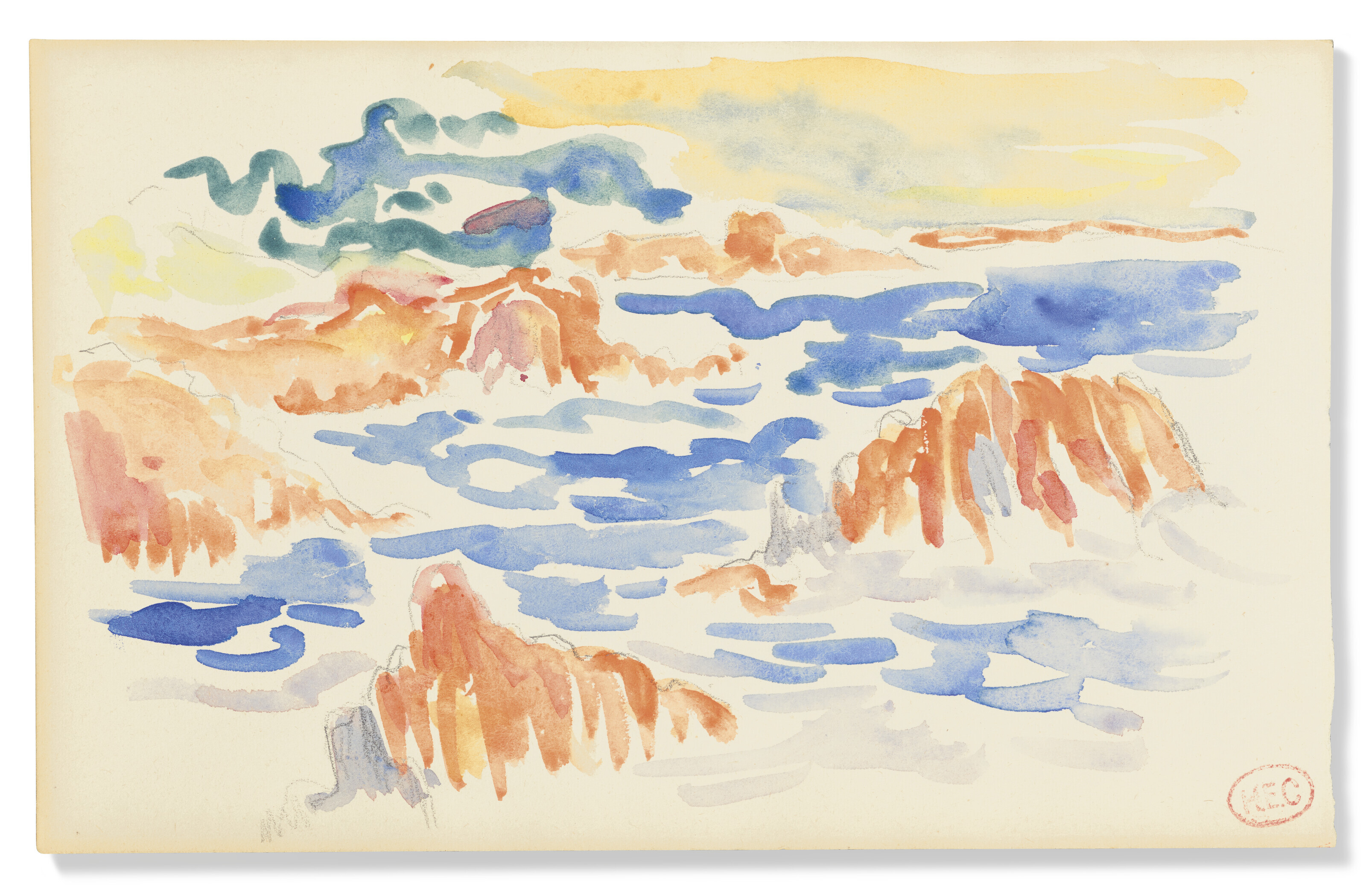 Henri Edmond Cross — Морской пехотинец в рошерском наряде ( сзади ); Этюд для туристов ( сзади ), изображение 3