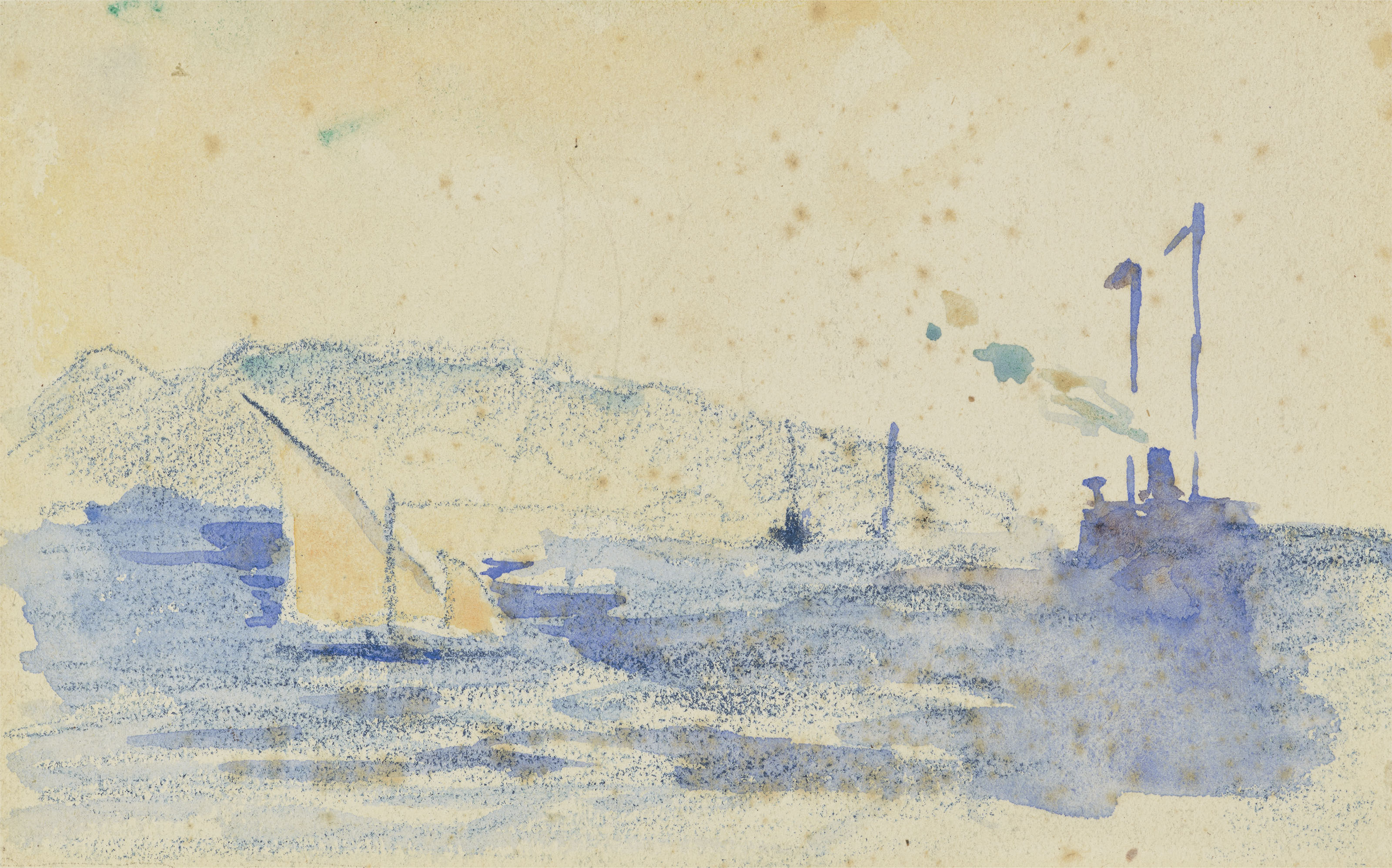 Henri Edmond Cross — Вуаль (i); Этюд из вуалей (ii); Морские батории (iii); Морской берег (iv), изображение 4
