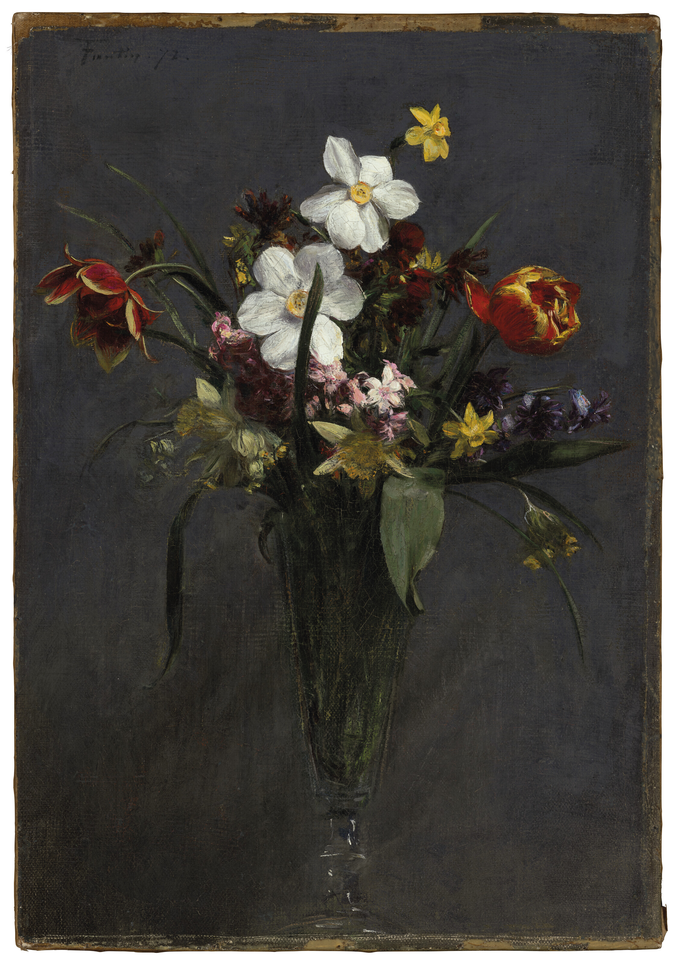 Henri Fantin-Latour — Цветочные композиции (тюльпаны, нарциссы, гиацинты, жонкили и жирофлеи), изображение 2
