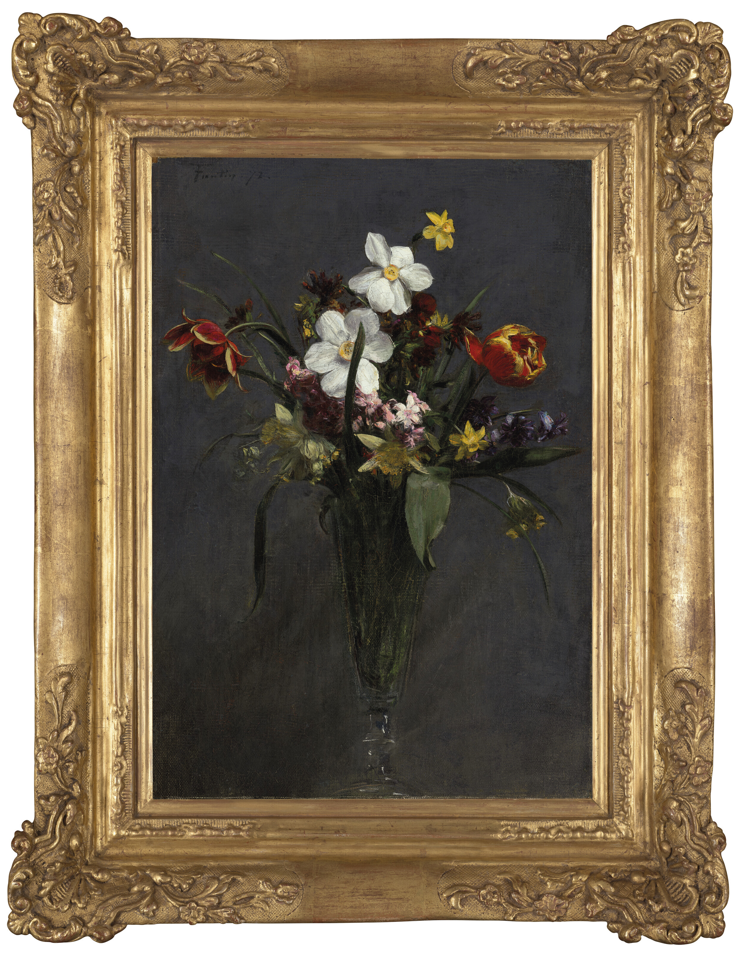 Henri Fantin-Latour — Цветочные композиции (тюльпаны, нарциссы, гиацинты, жонкили и жирофлеи), изображение 4