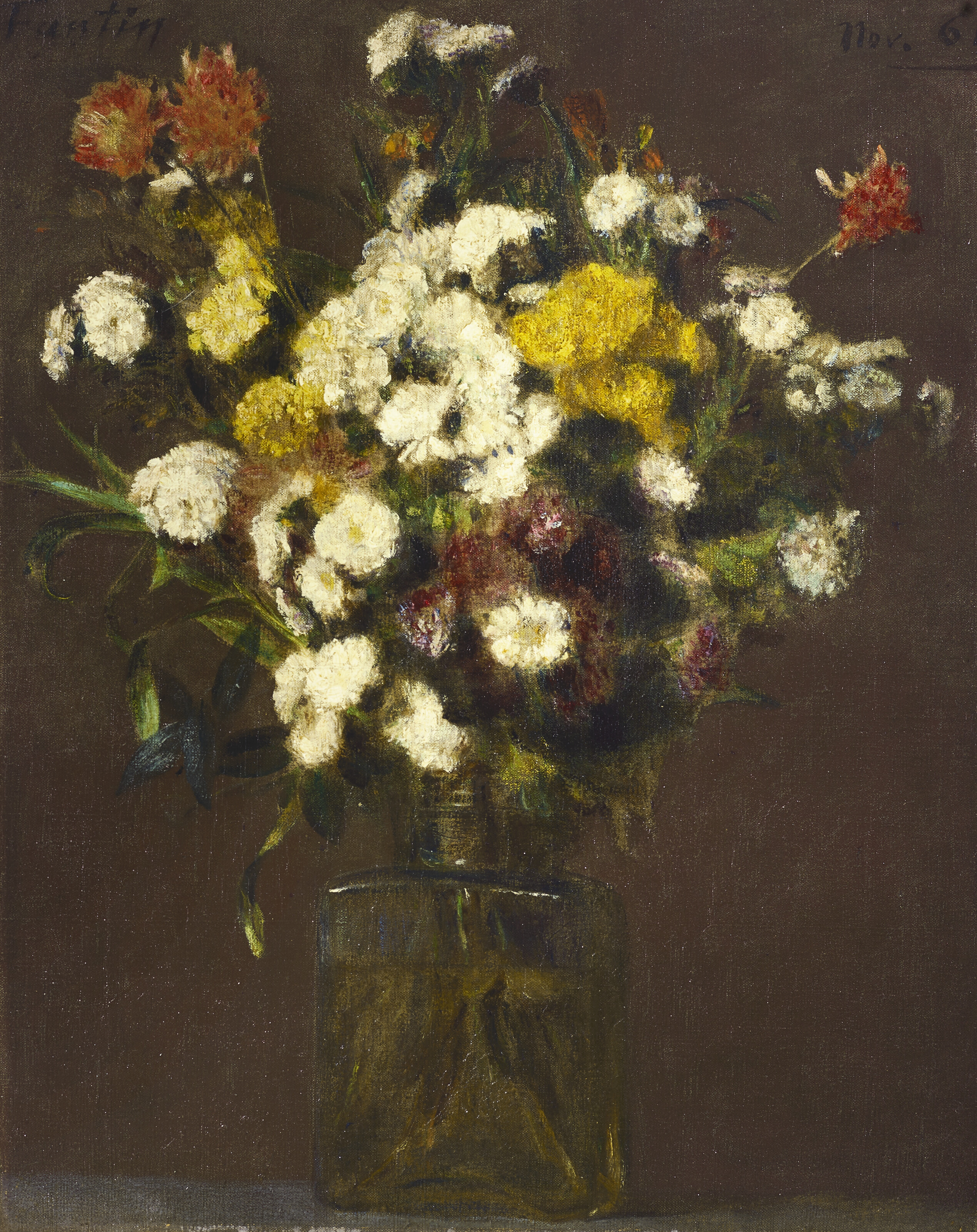 Henri Fantin-Latour — Королевы, маргариты и цветы, танцующие в разных вазах