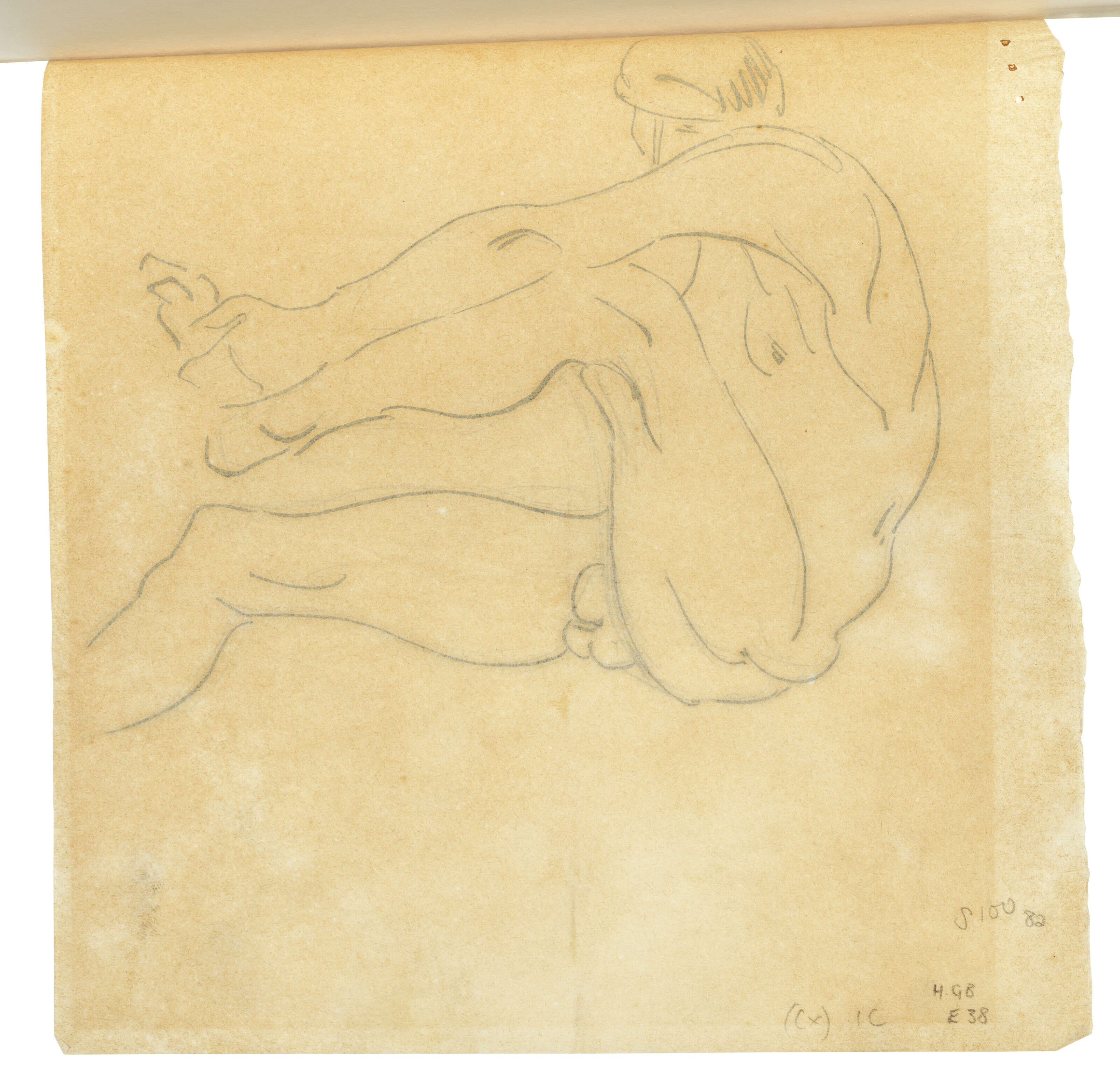 Henri Gaudier-Brzeska — Обнаженный мужчина, держащийся за правую ногу, изображение 3