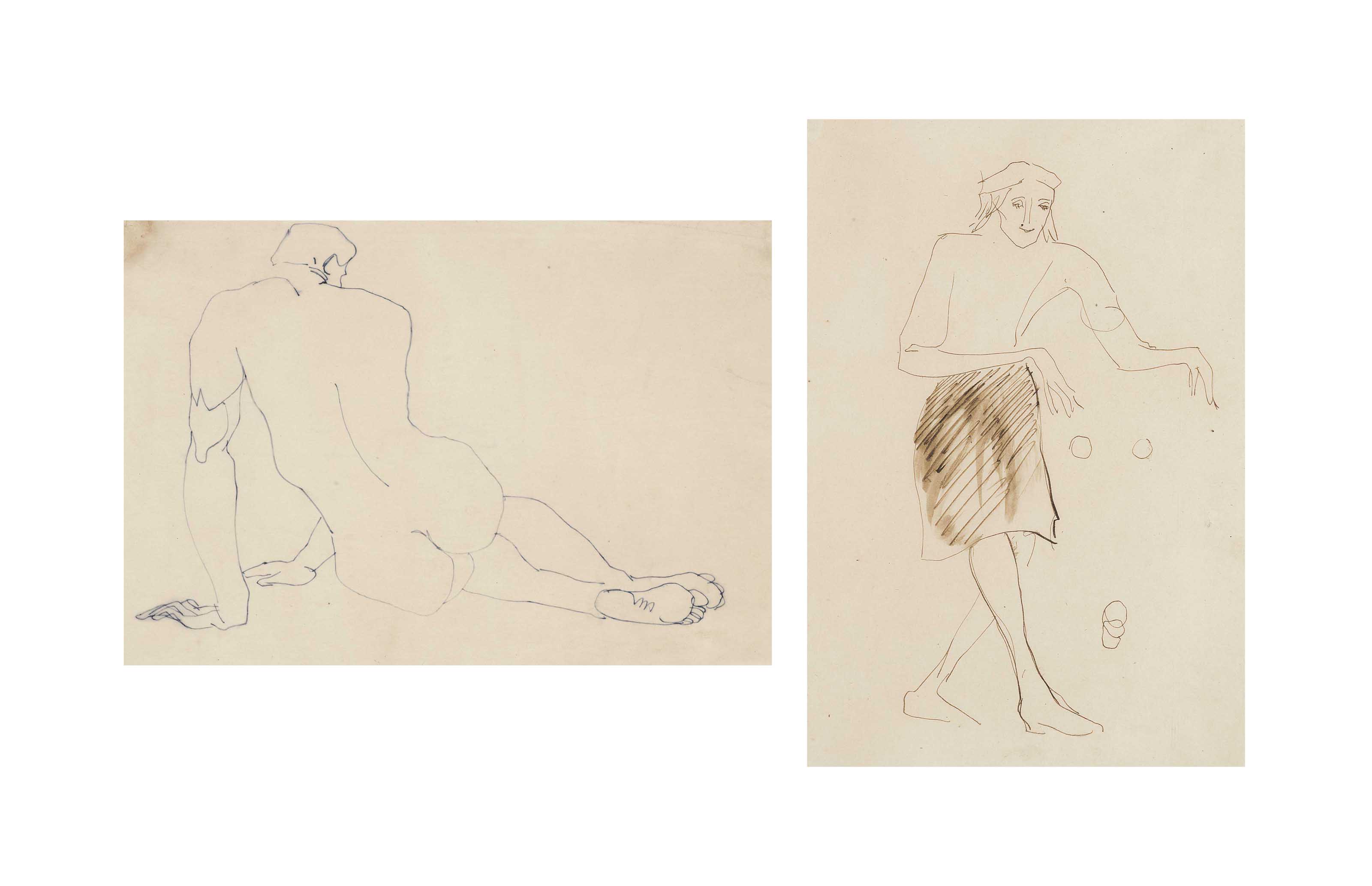 Henri Gaudier-Brzeska — Жонглер; и Сидящий на корточках обнаженный