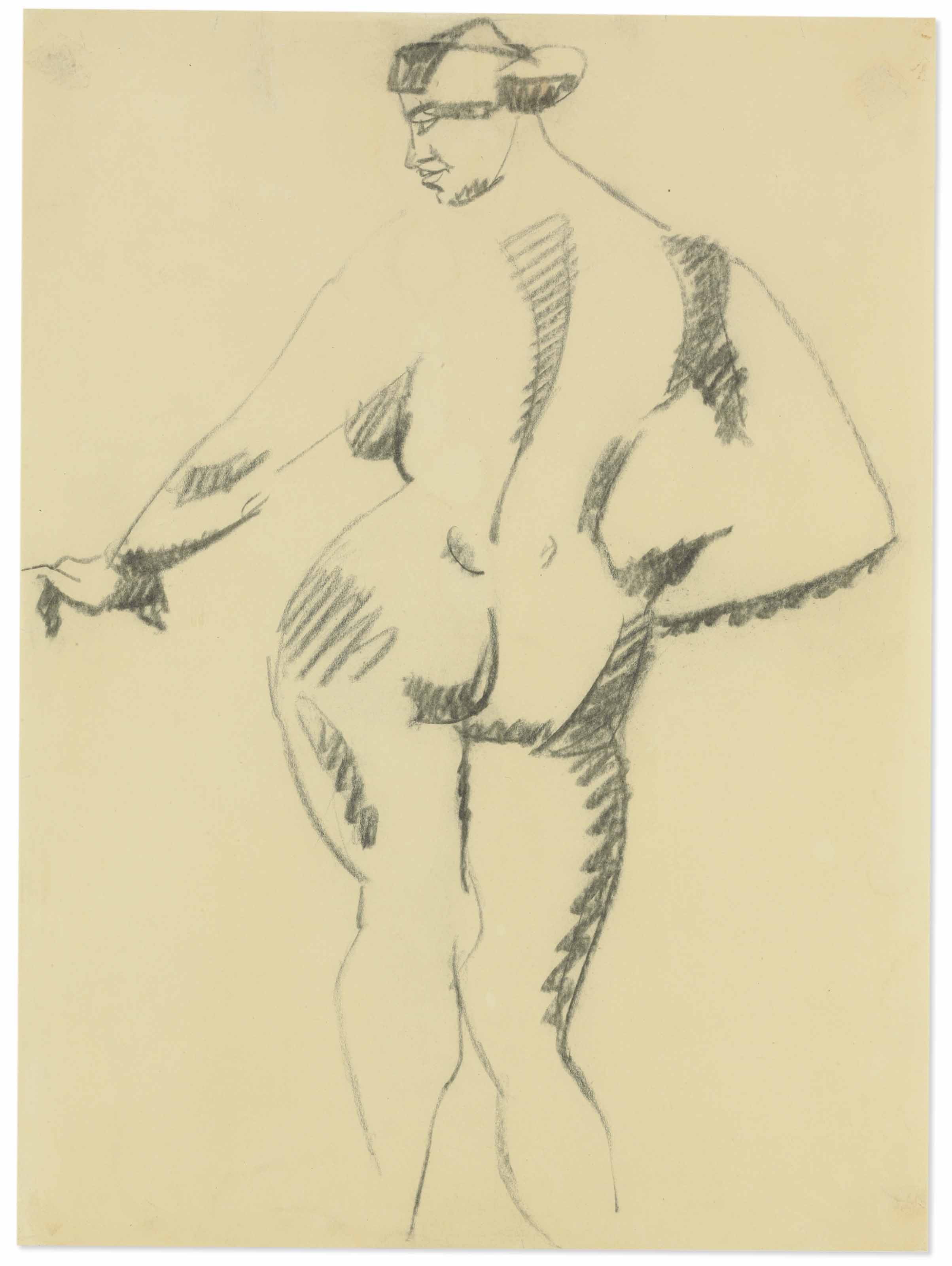Henri Gaudier-Brzeska — Стоящая обнаженная женщина, Вид сзади