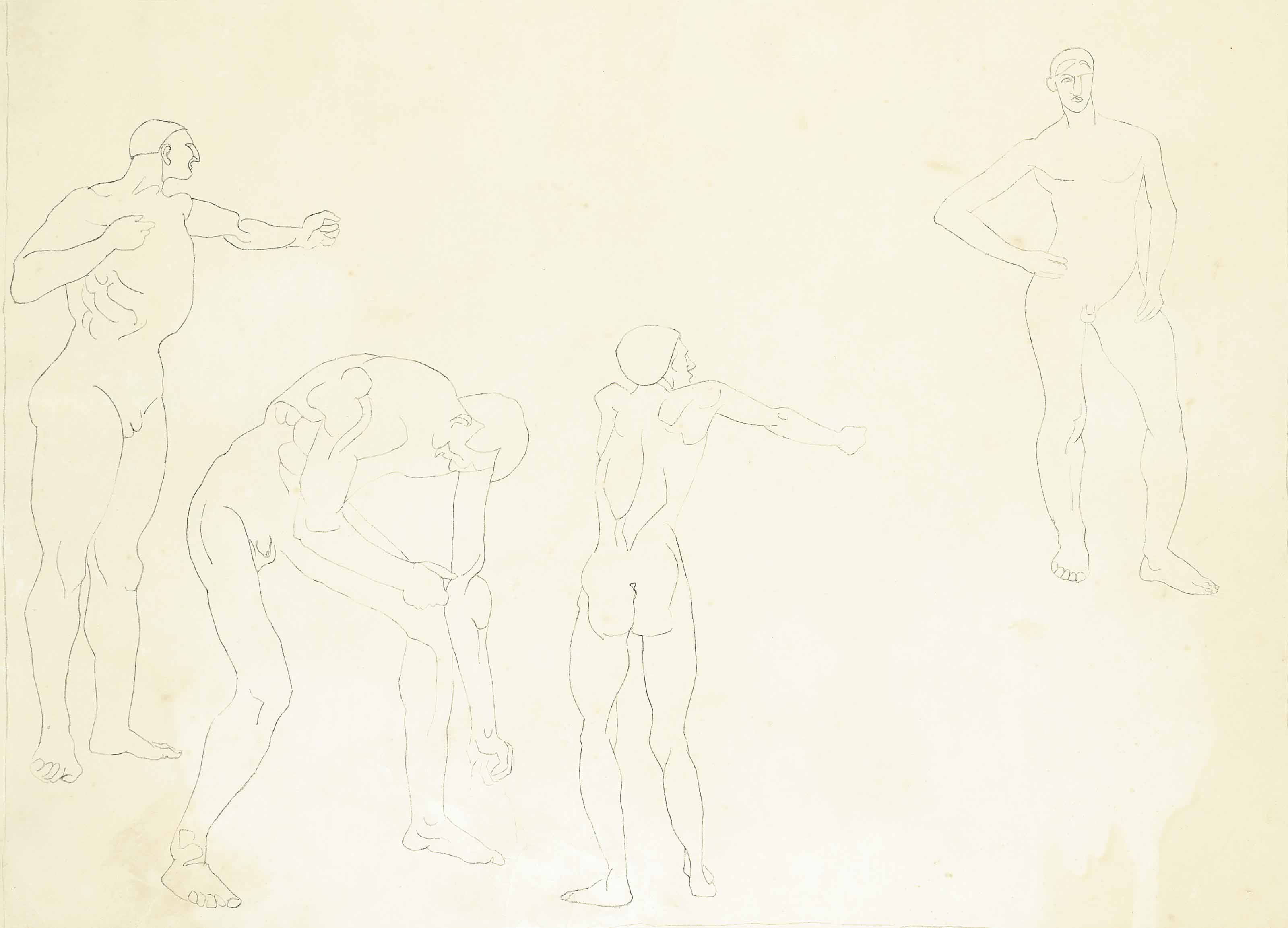 Henri Gaudier-Brzeska — Исследования обнаженного мужчины