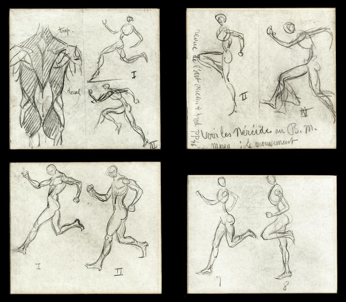 Henri Gaudier-Brzeska — Исследования спортсменов ( recto ); исследования спортсменов ( verso )