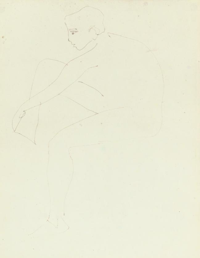 Henri Gaudier-Brzeska — Обнаженный мужчина держится за ногу