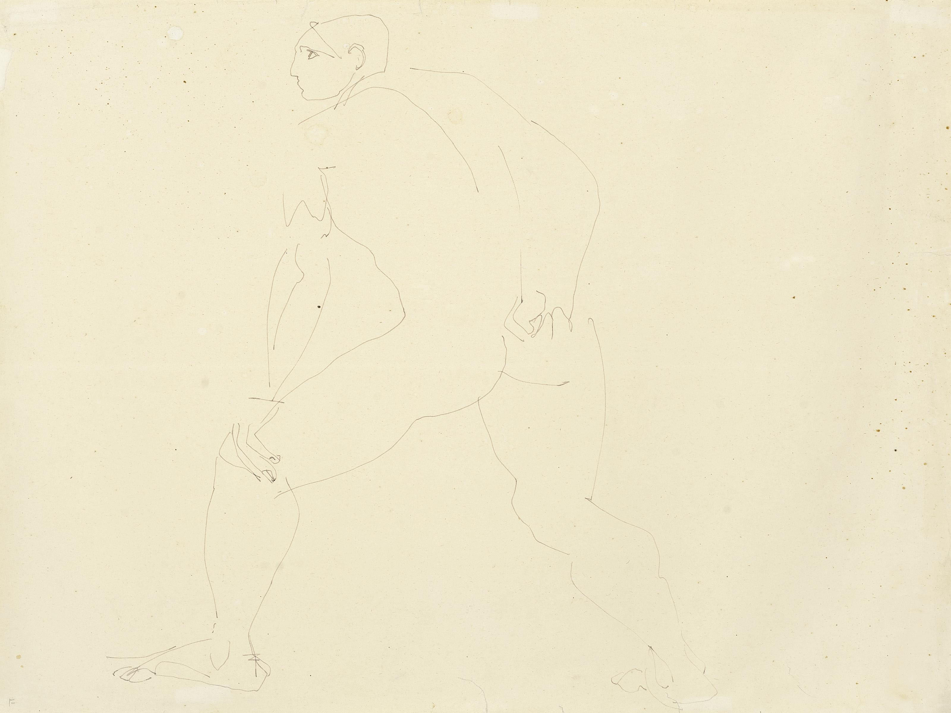 Henri Gaudier-Brzeska — Борец, руки за спину