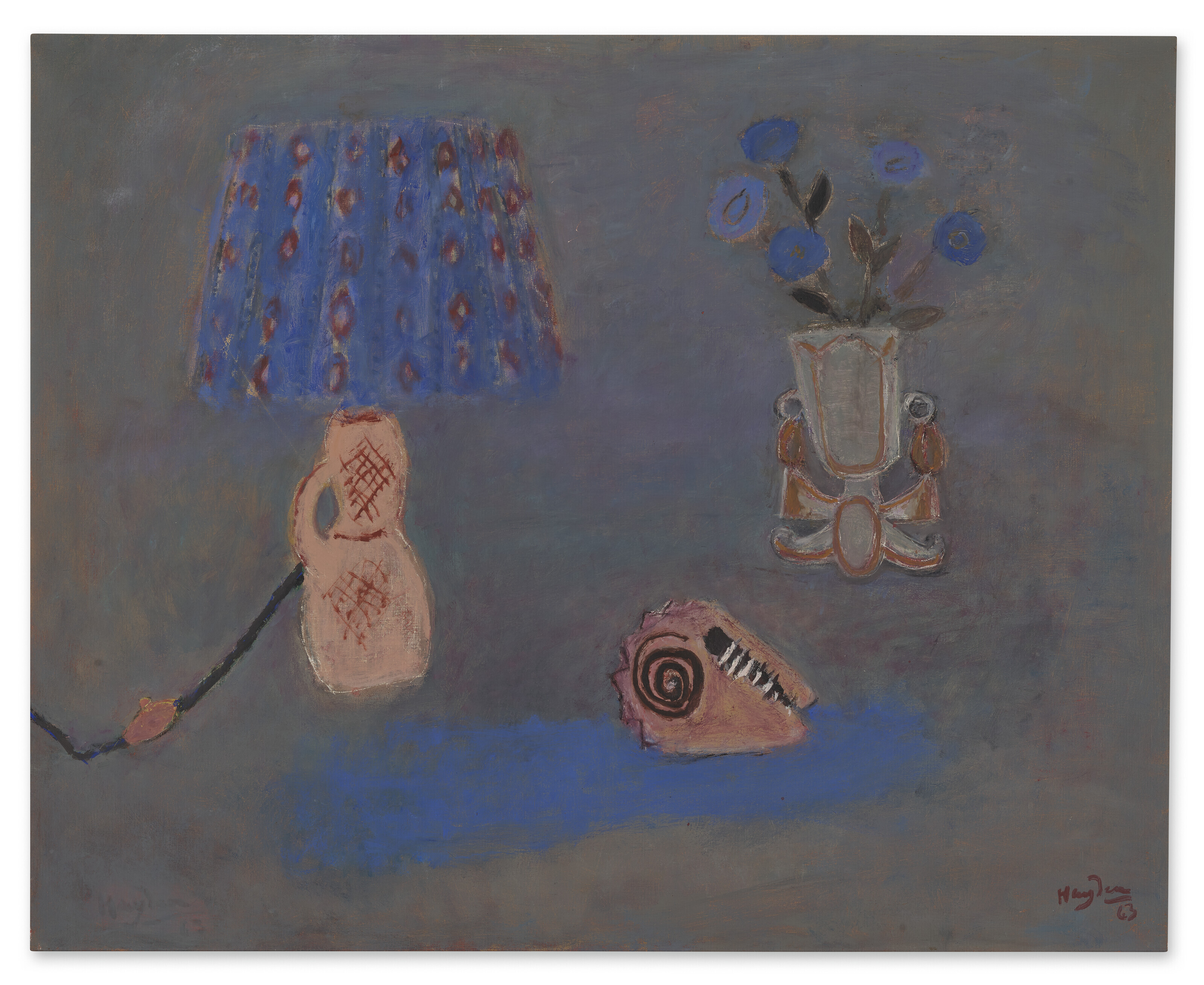 Henri Hayden — Nature morte à la lampe (Натюрморт с лампой)