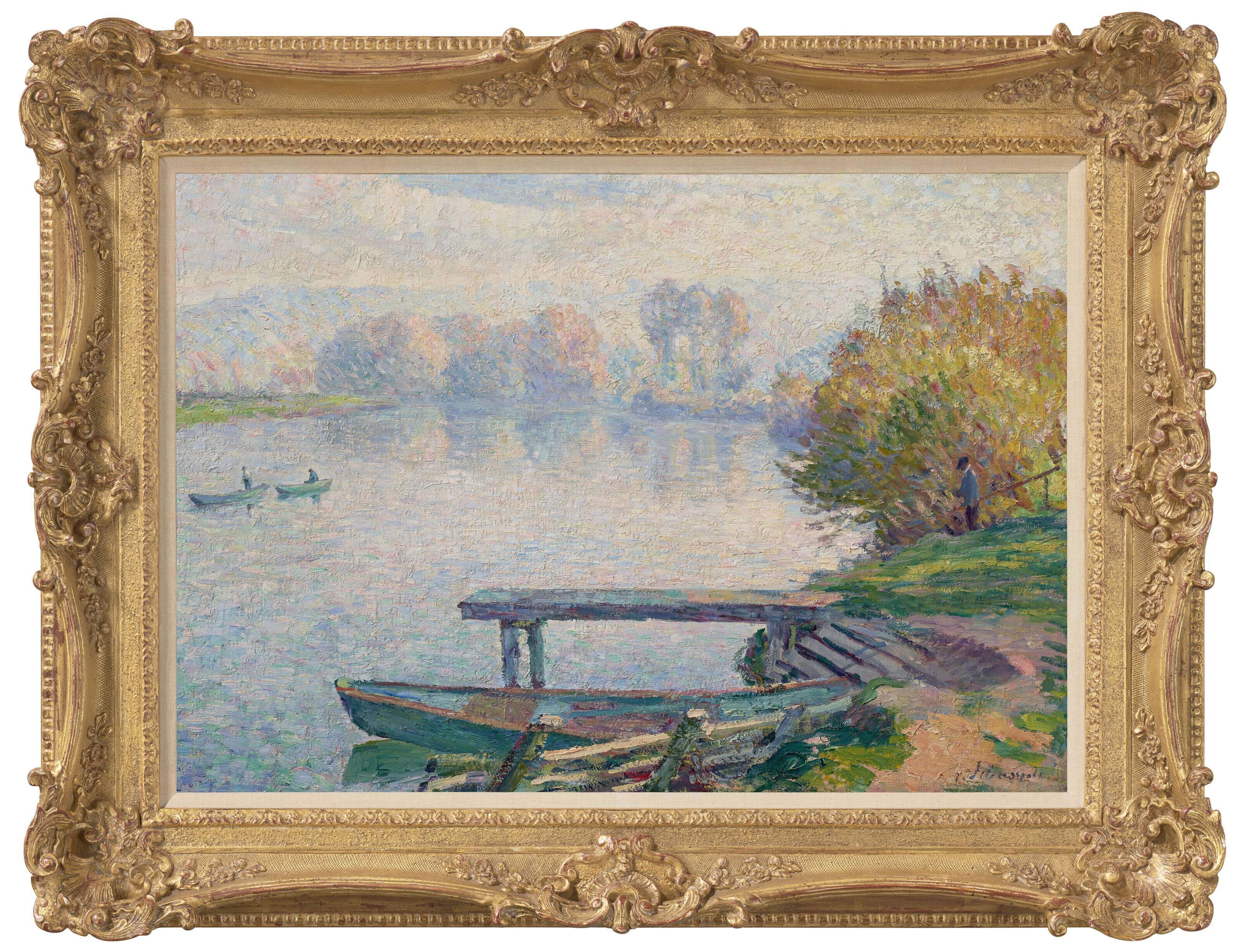 Henri Lebasque — Остров Сен-Пьер, пещера и барки, изображение 2
