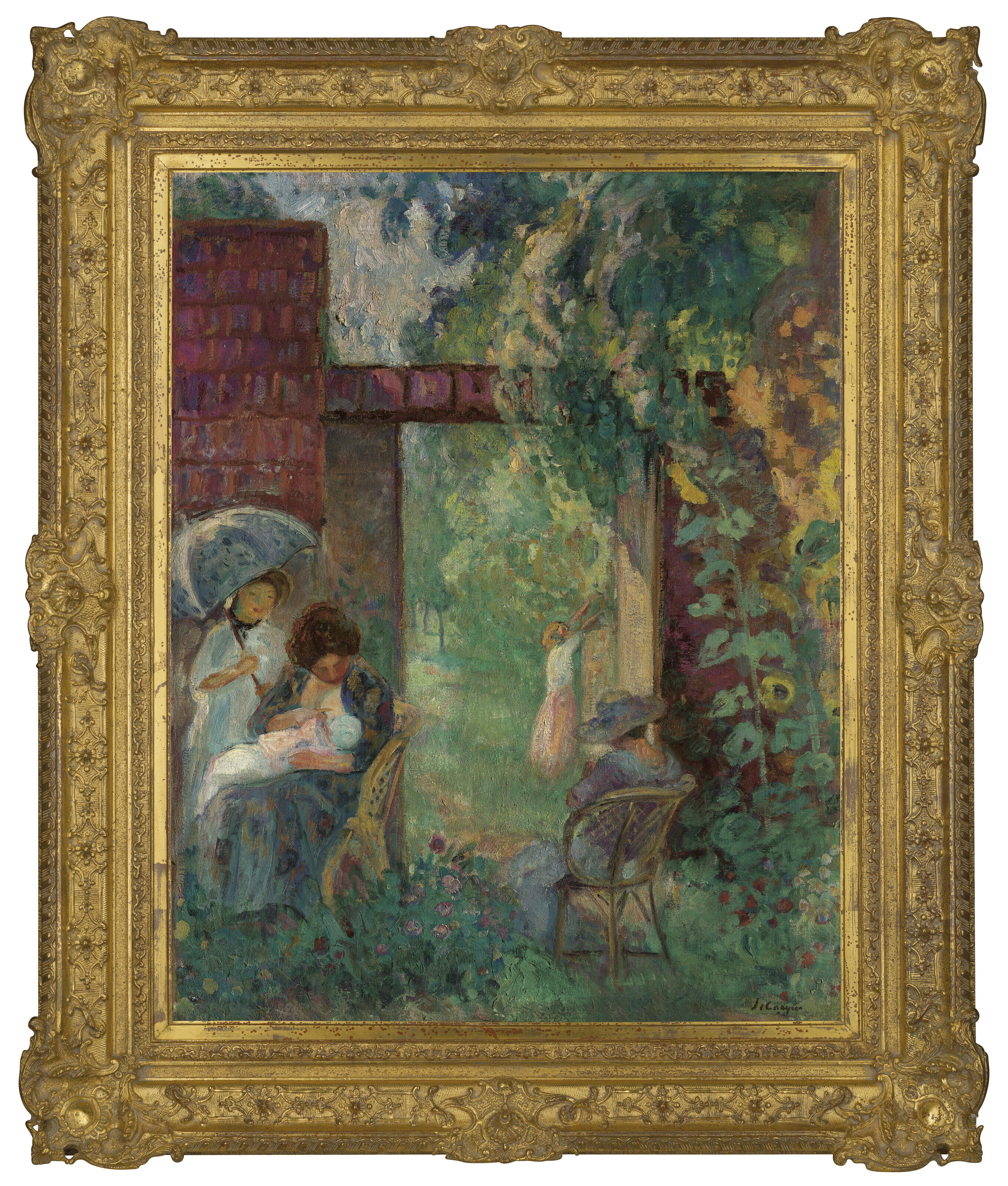 Henri Lebasque — Женщины и мальчишки танцуют в саду во взрослой жизни, изображение 2