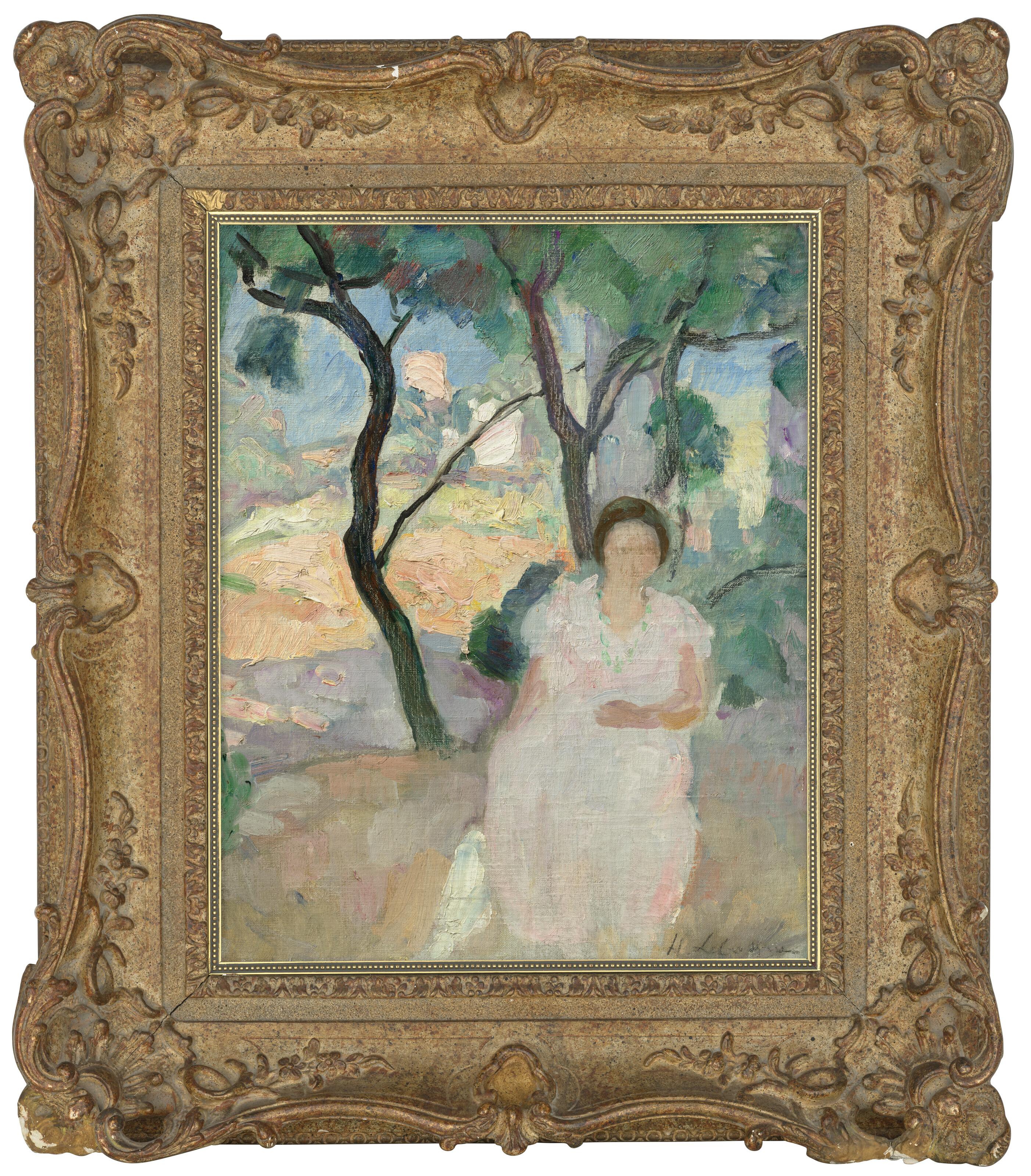 Henri Lebasque — Молодая женщина в саду, изображение 2