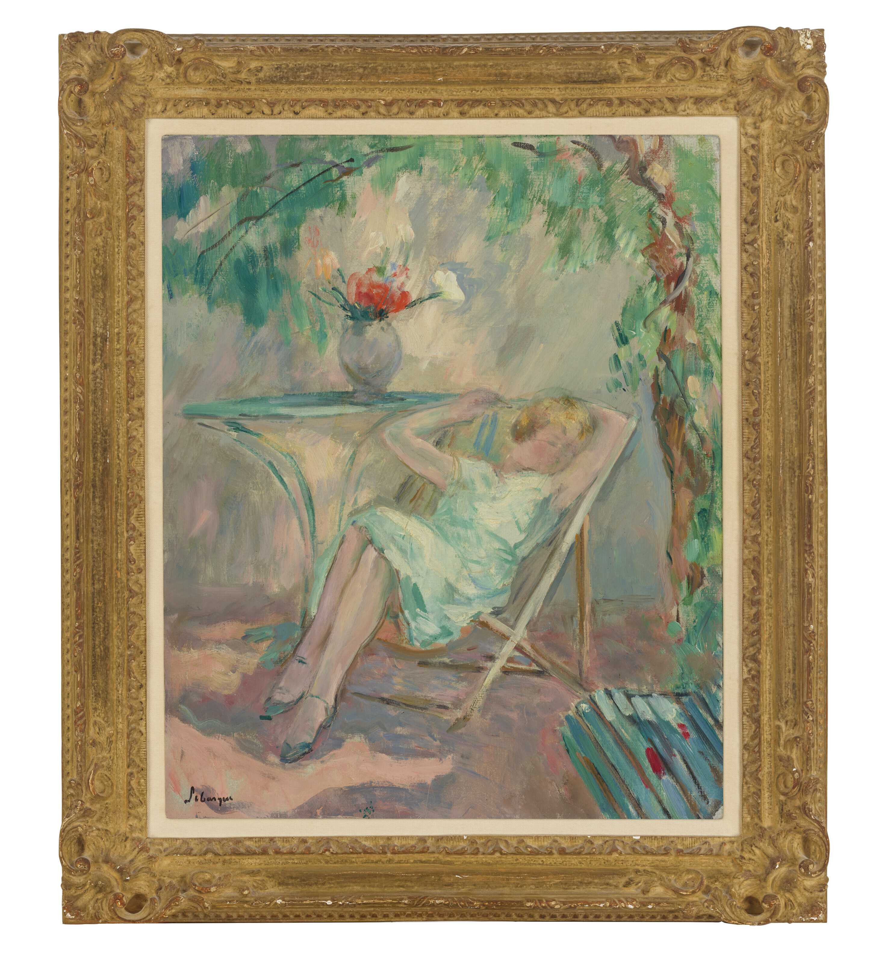 Henri Lebasque — Молодая девушка танцует в саду, изображение 2