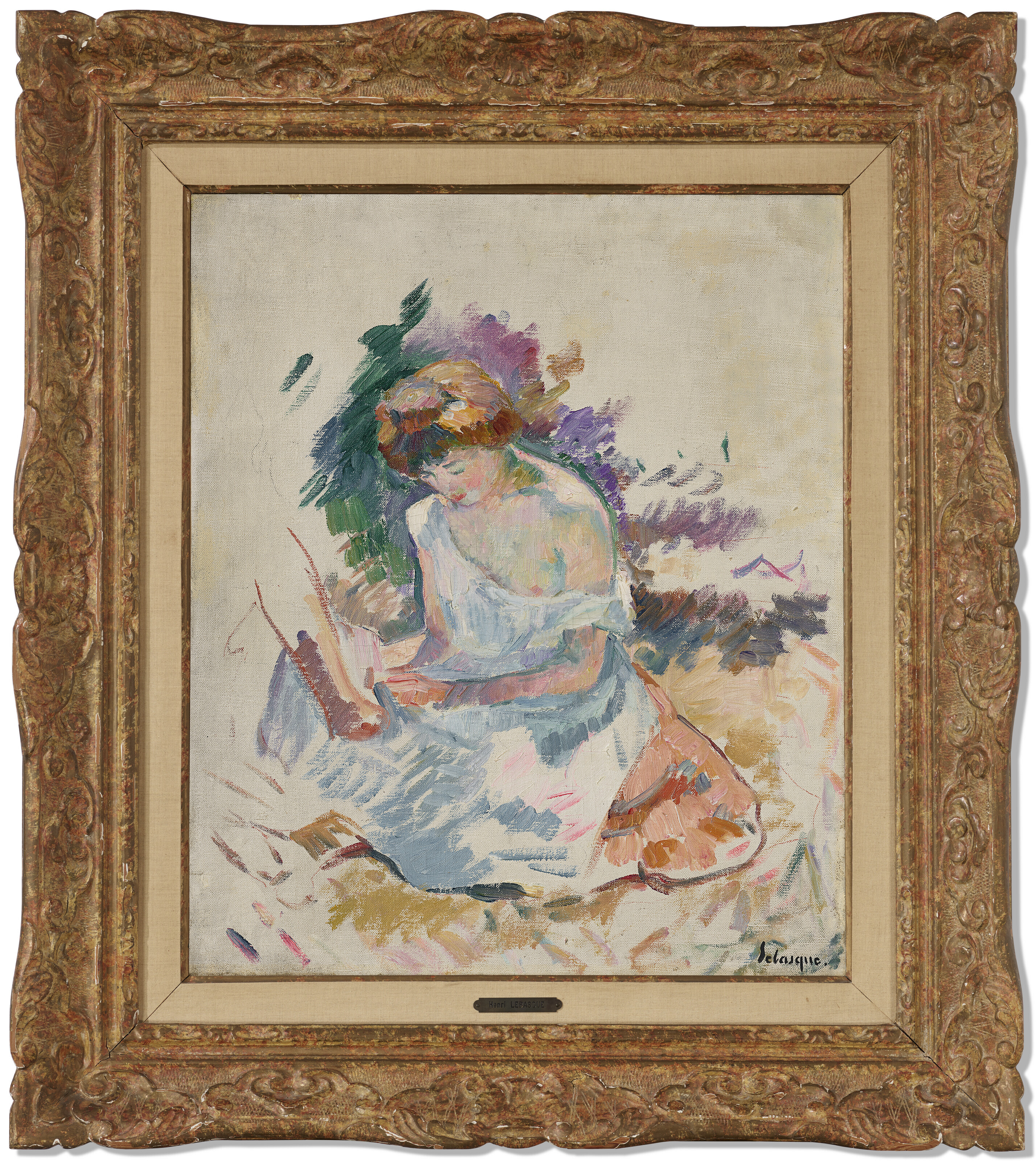 Henri Lebasque — Женщина в саду, изображение 2