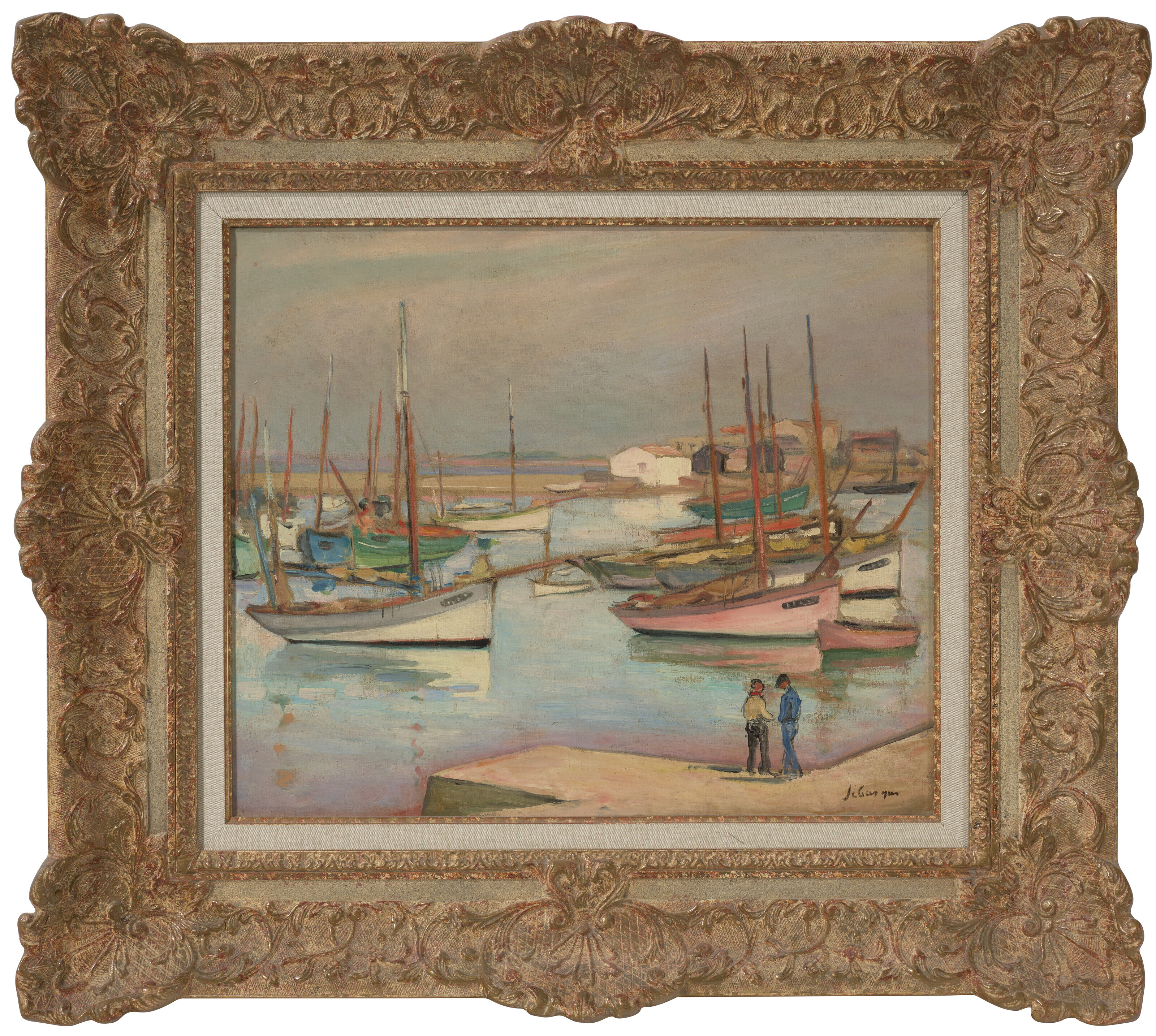 Henri Lebasque — Дома в районе порта на Иль-д'Ю, изображение 2