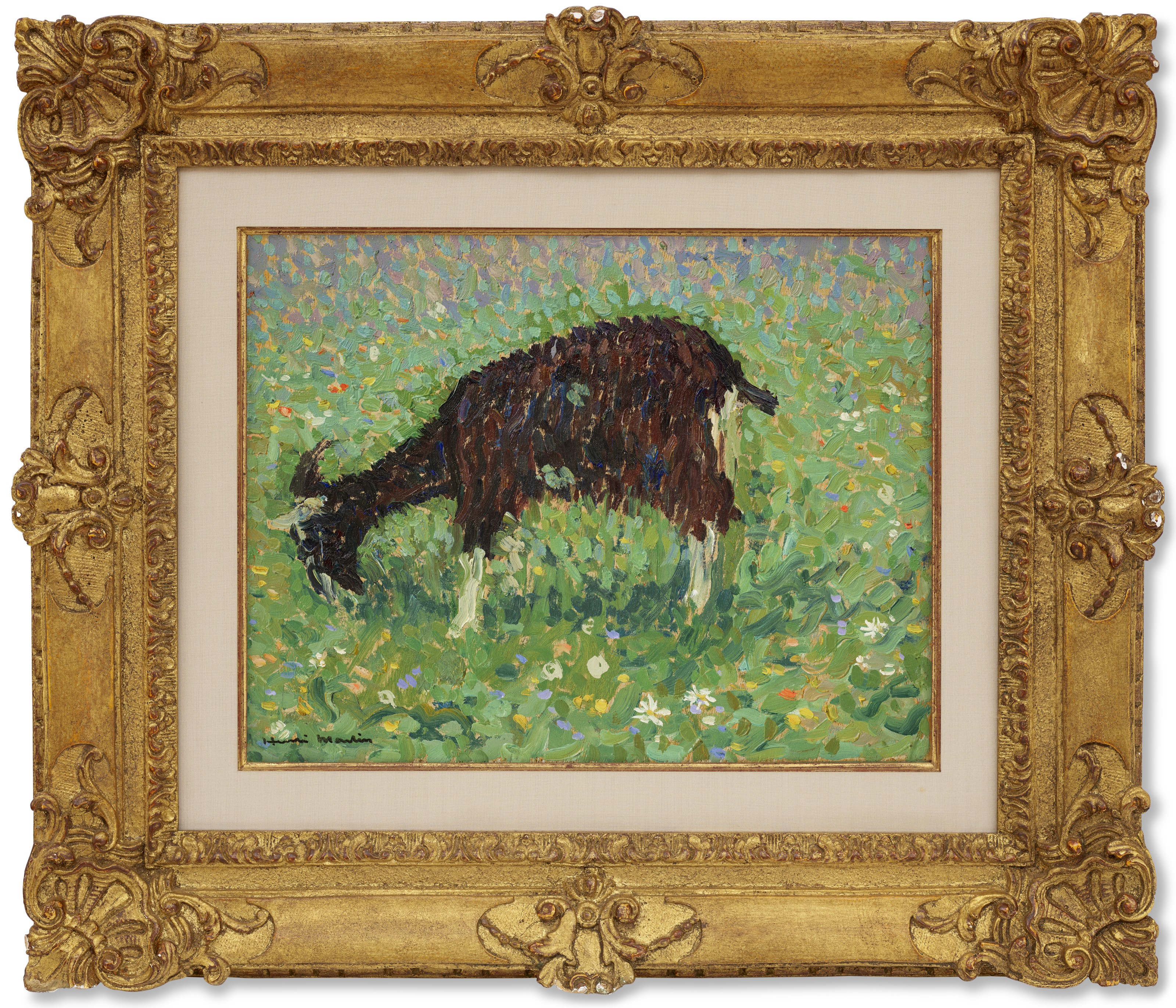 Henri Martin — Шевр на цветочном поле, изображение 2