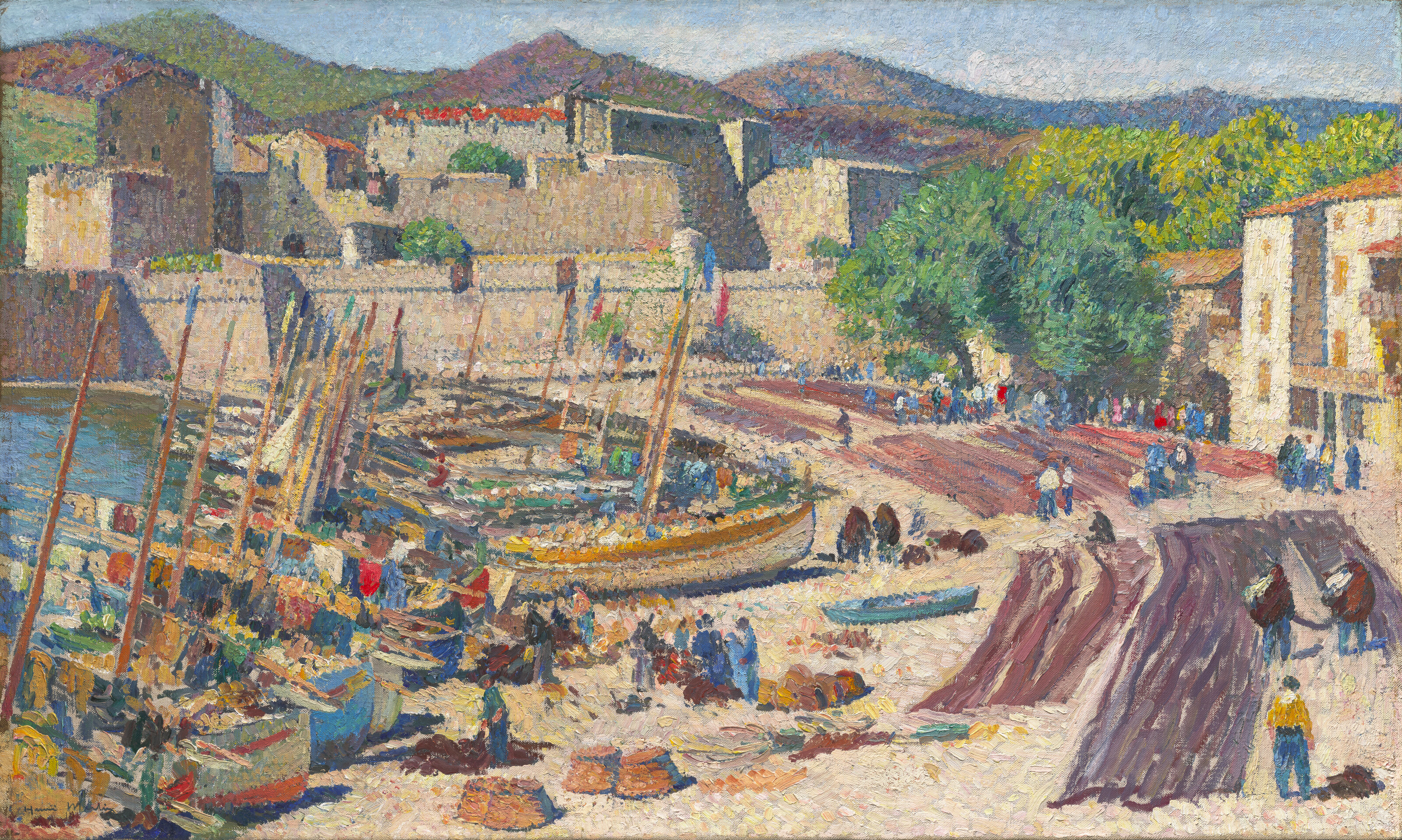 Henri Martin — Порт-де-Кольюр, 14 июля, раздел филе в Греве