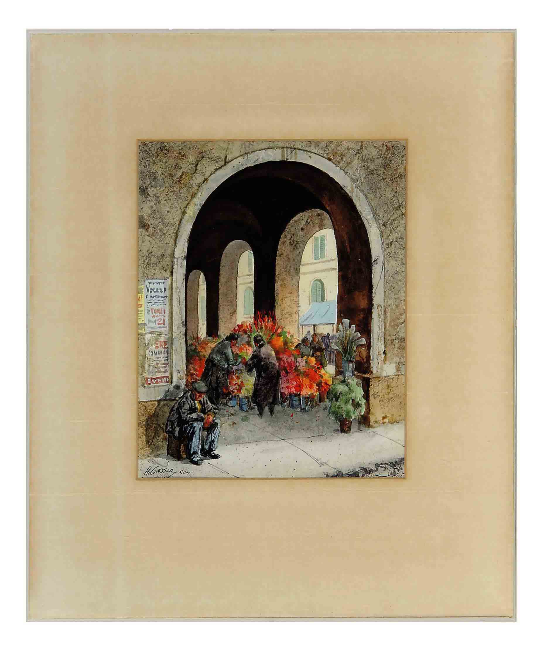 Henri Martin — Продавец цветов в Риме